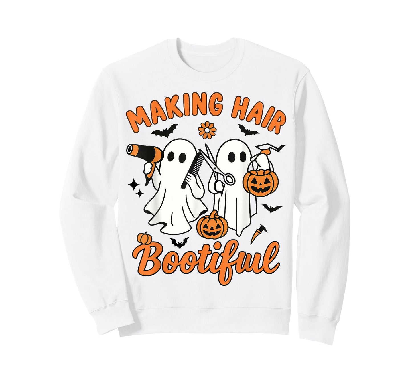 Making Hair Bootiful Funny Scary Ghost Hairdresser Halloween T-Shirt