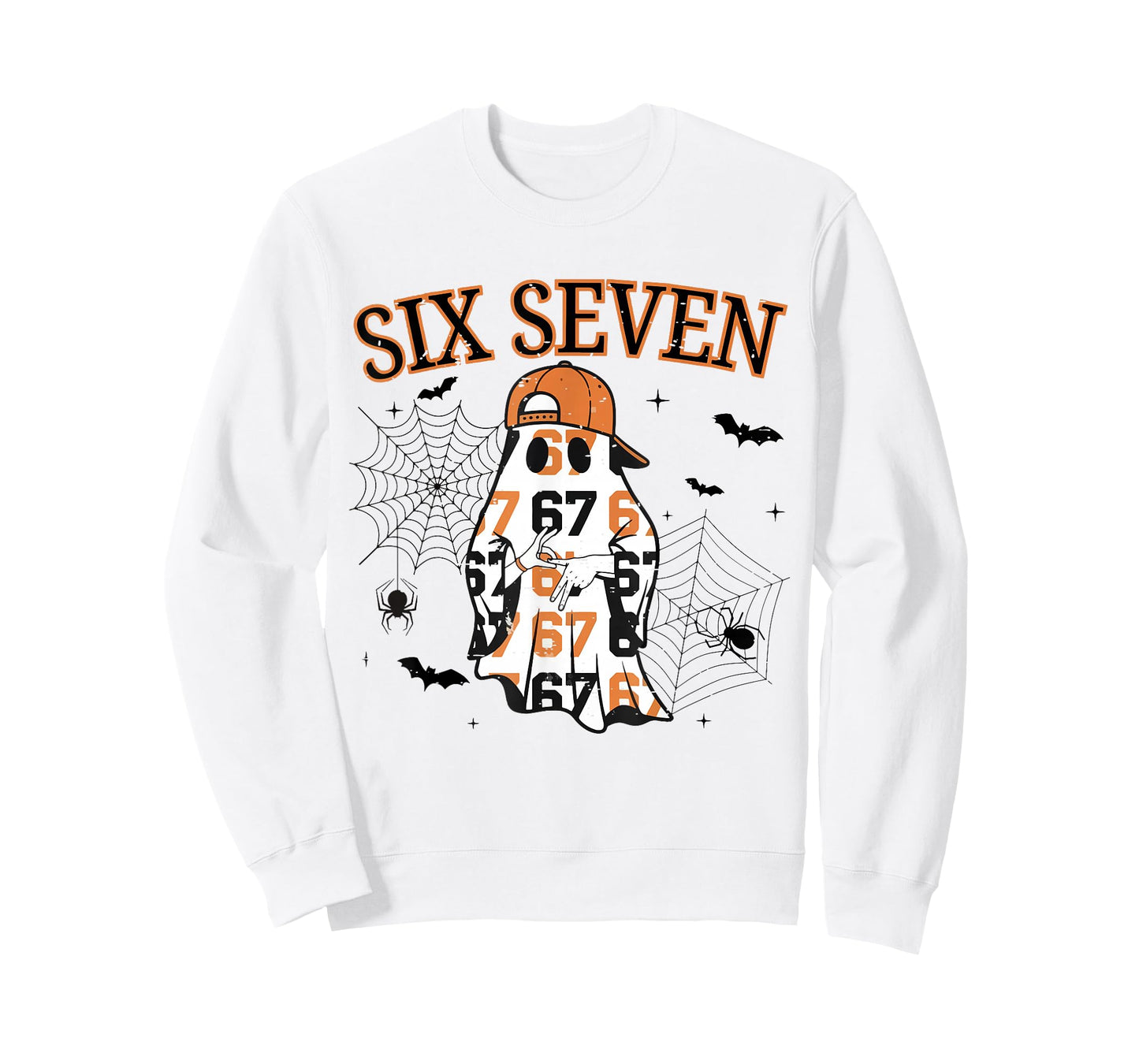 Six Seven Ghost Funny Trend 67 Spooky Season Halloween 6 7 T-Shirt