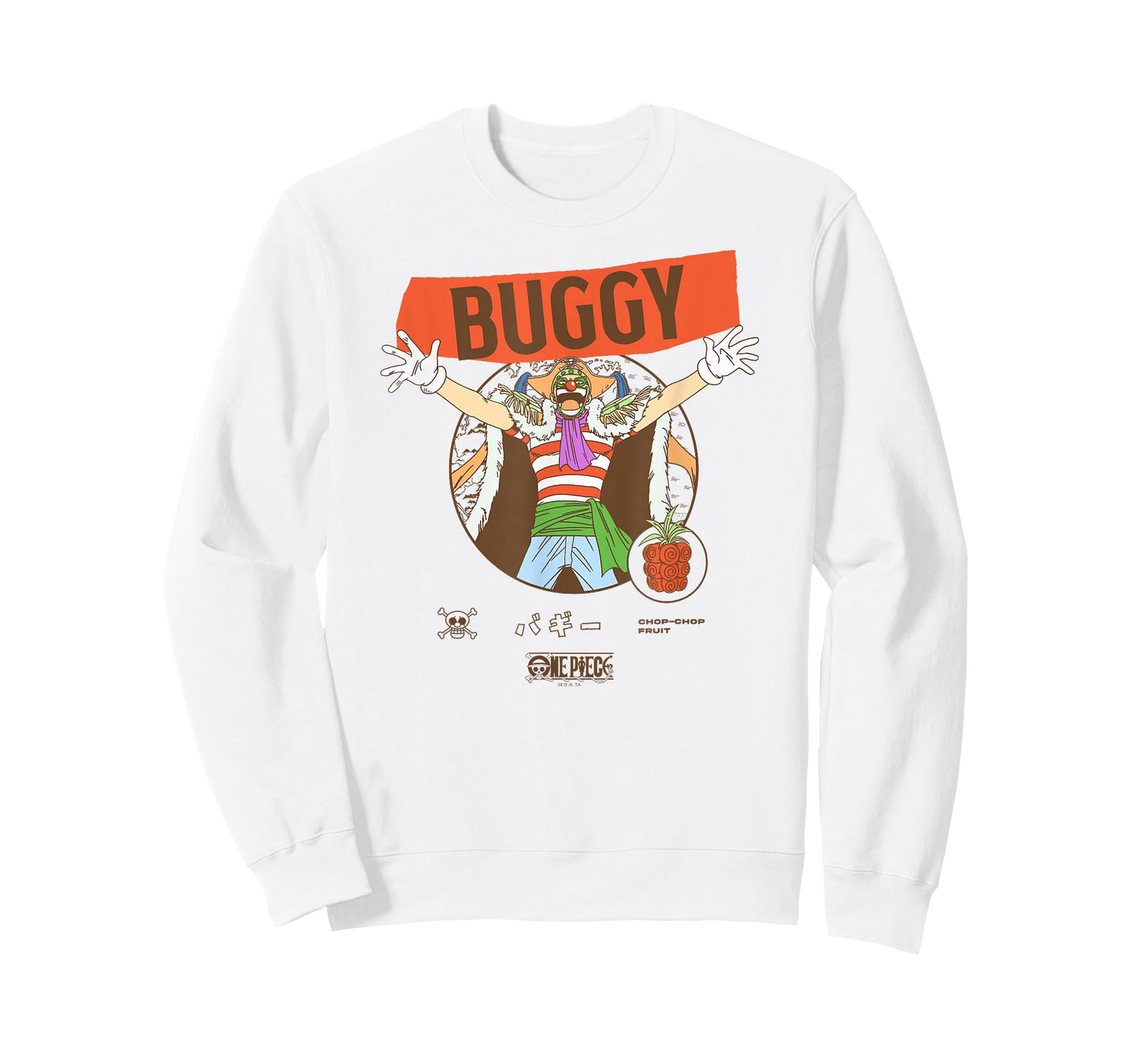 One Piece Anime Buggy the Star Clown with Icons T-Shirt