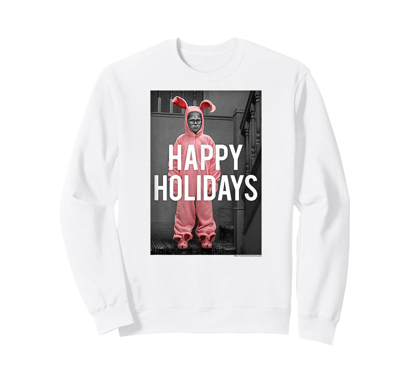 A Christmas Story Happy Holidays Ralphie Pink Bunny Costume T-Shirt