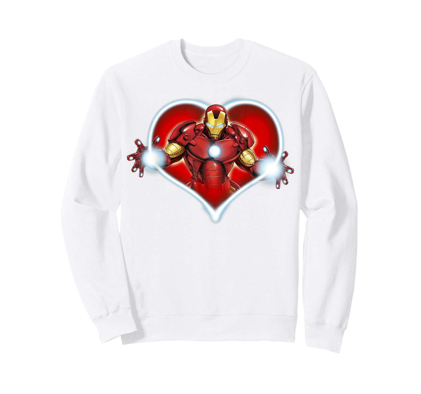 Marvel Iron Man Heart Blaster Glow Valentine Graphic T-Shirt T-Shirt