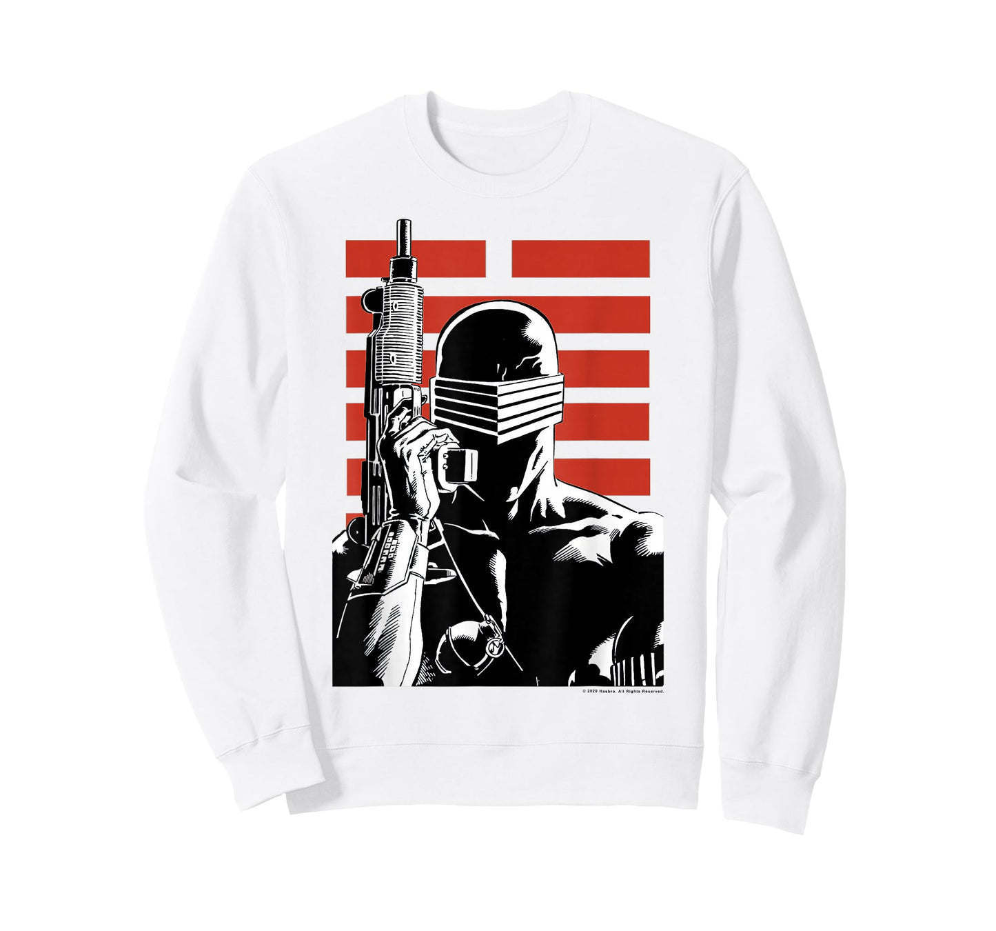 G.I. Joe Snake Eyes Retro Red Stripe Portrait T-Shirt