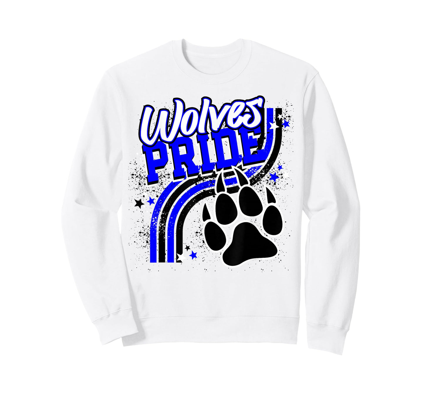 Wolves Pride School Spirit Mascot Wolf Pride Paw Print Wolf T-Shirt