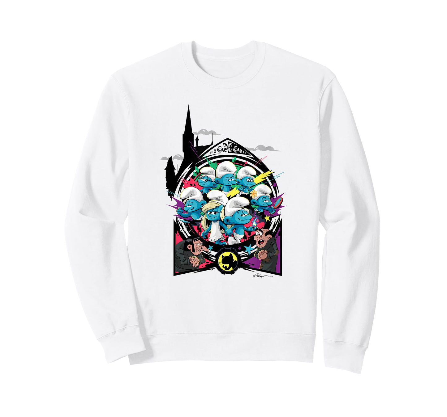 The Smurfs Movie Unite with Gargamel and Azrael T-Shirt