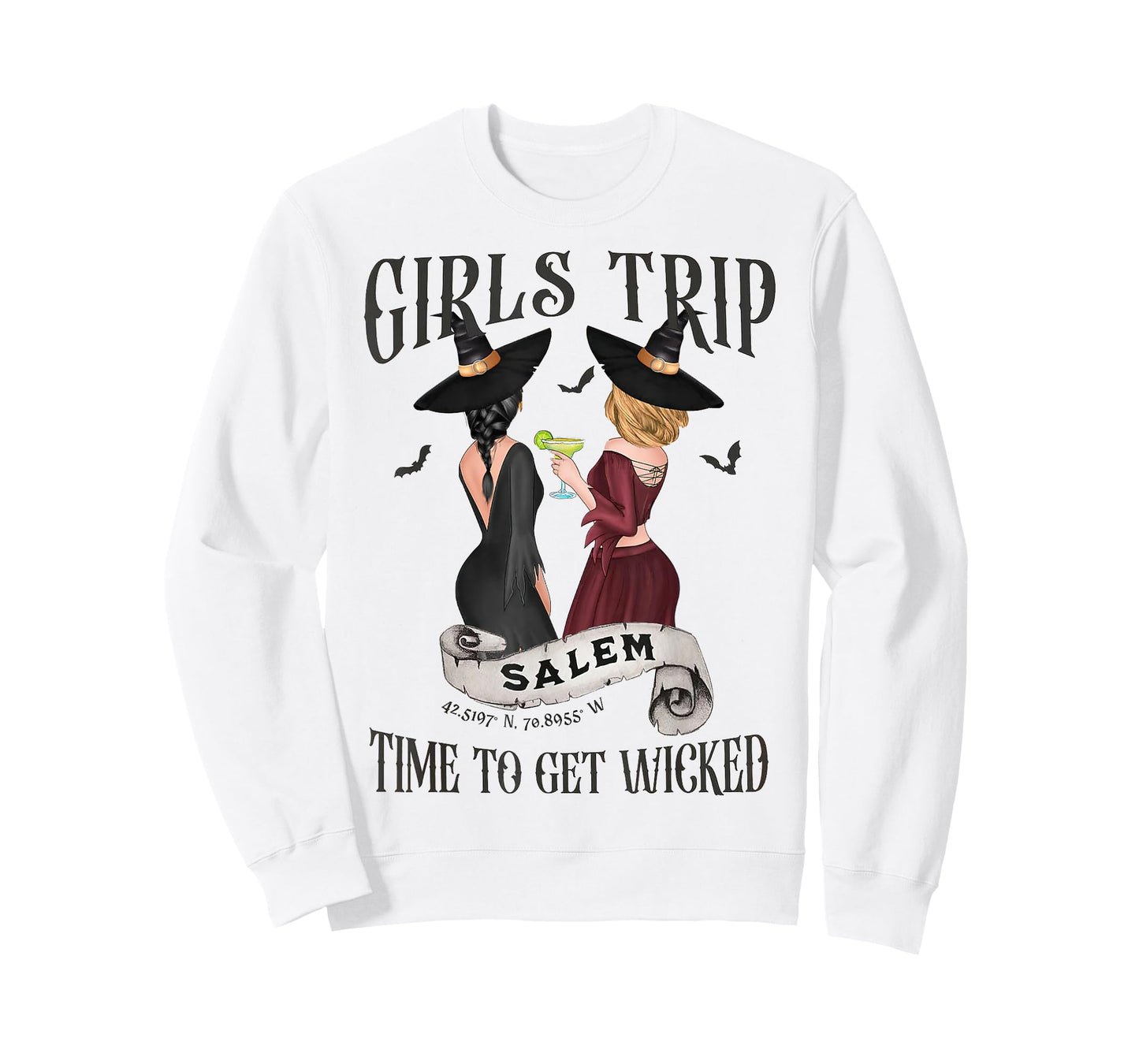 Girls Trip Salem Time To Get Wicked, Salem 1692 Halloween T-Shirt