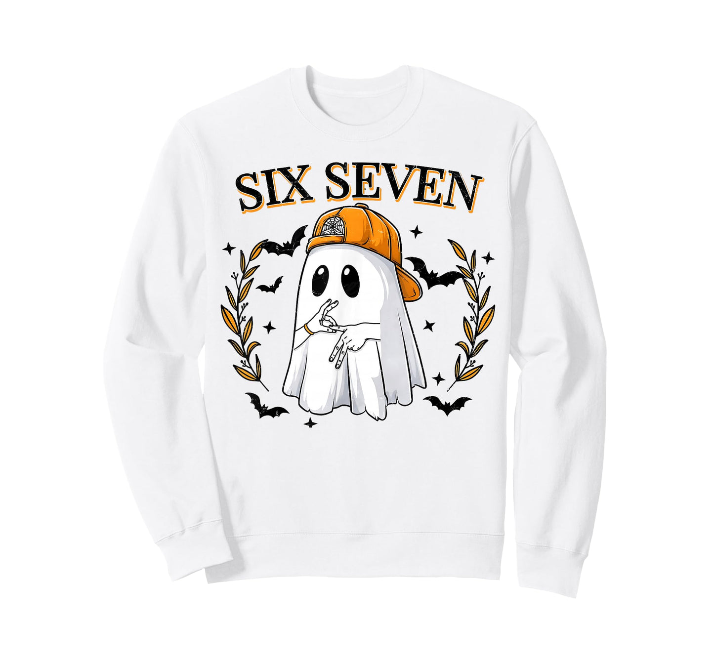 Cool Six Seven 6 7 Ghost Halloween Meme Slang Gen Z Alpha T-Shirt