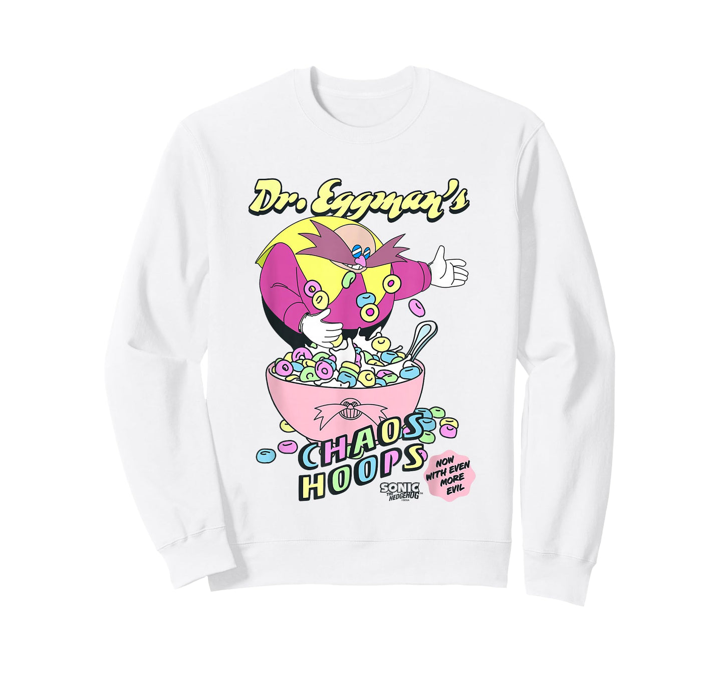 Sonic The Hedgehog Dr. Eggman's Chaos Hoops Cereal Retro T-Shirt