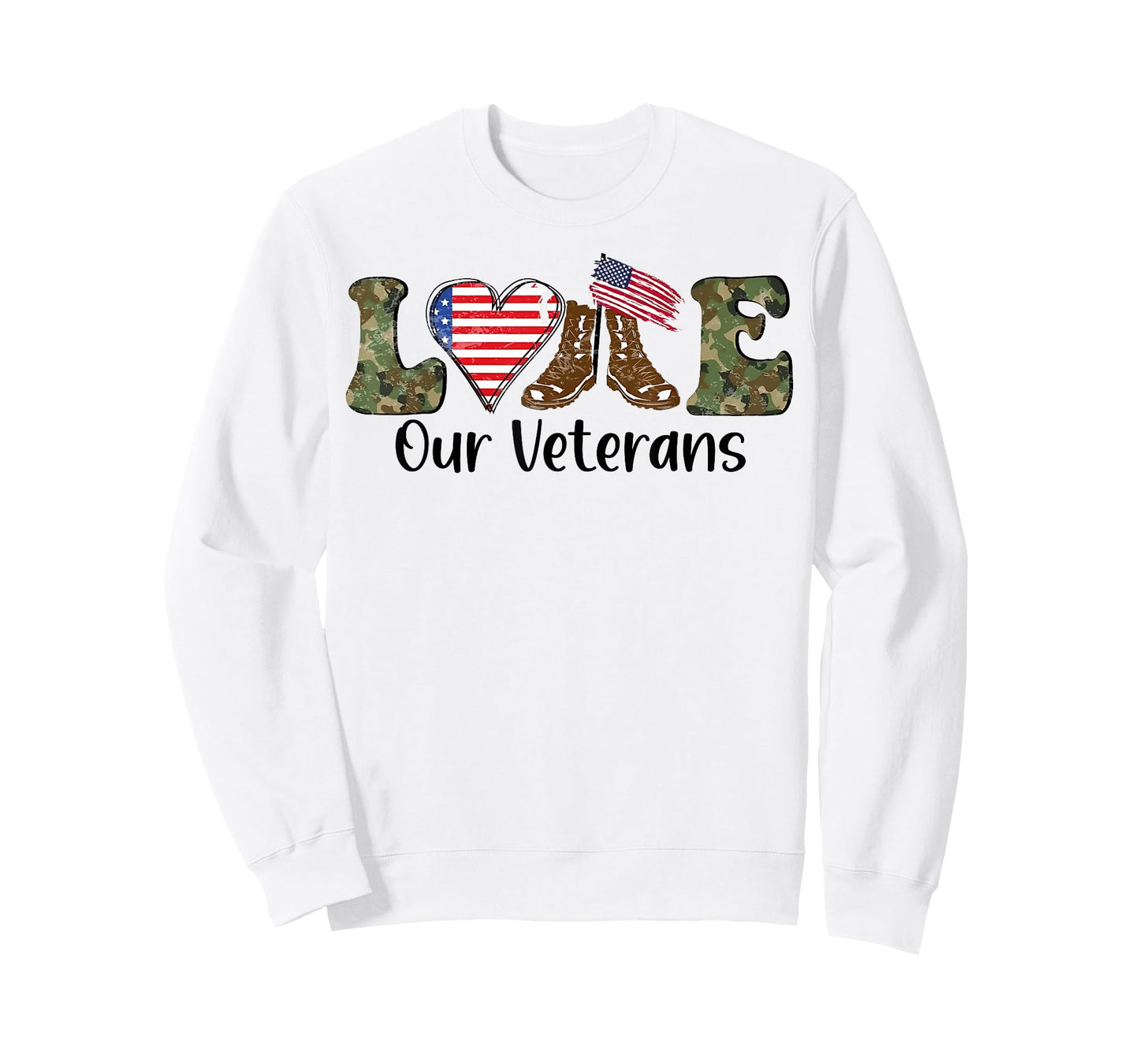 Love Our Veterans US Military Gifts Veterans Day Men Women T-Shirt