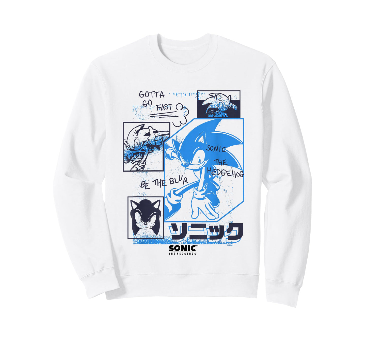 Sonic The Hedgehog Gotta Go Fast Vintage Sketch Panels T-Shirt