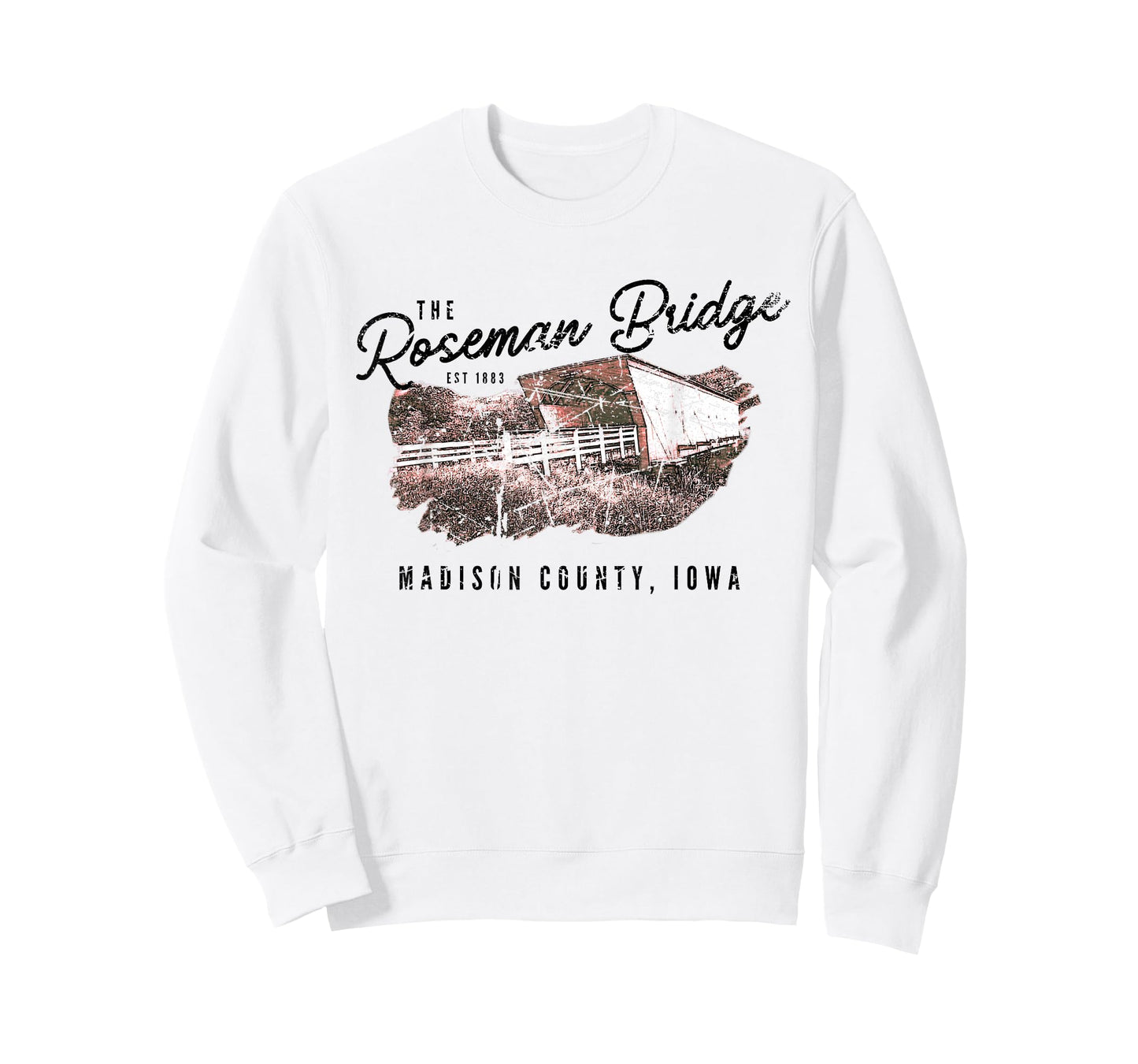 The Roseman Bridge Est 1883 Madison County Iowa T-Shirt