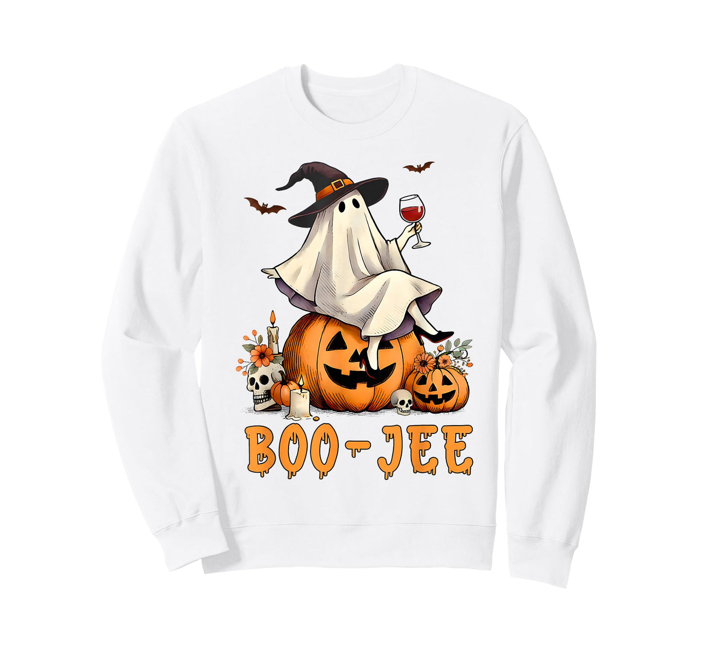 Funny Boo-Jee Ghost Halloween Boo Jee Ghost Spooky Season T-Shirt