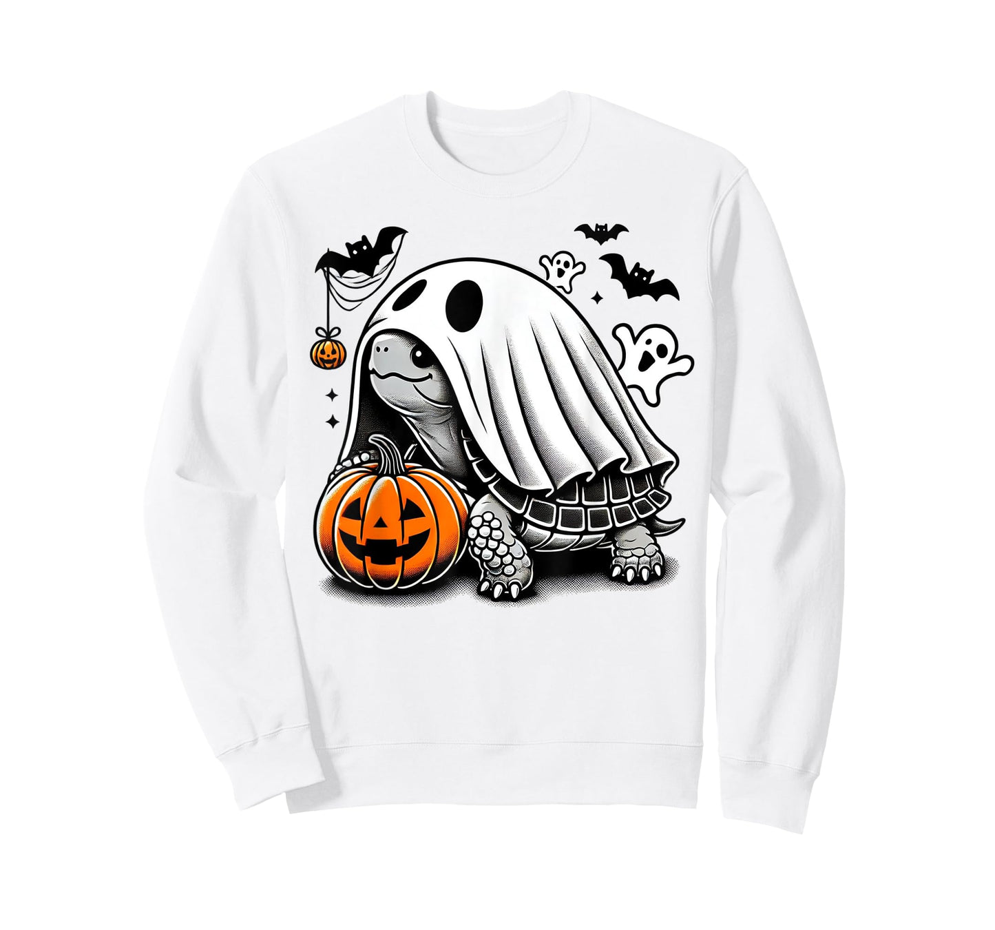 Halloween Turtle Ghost Pumpkin Costume Terrapin Tortoise T-Shirt