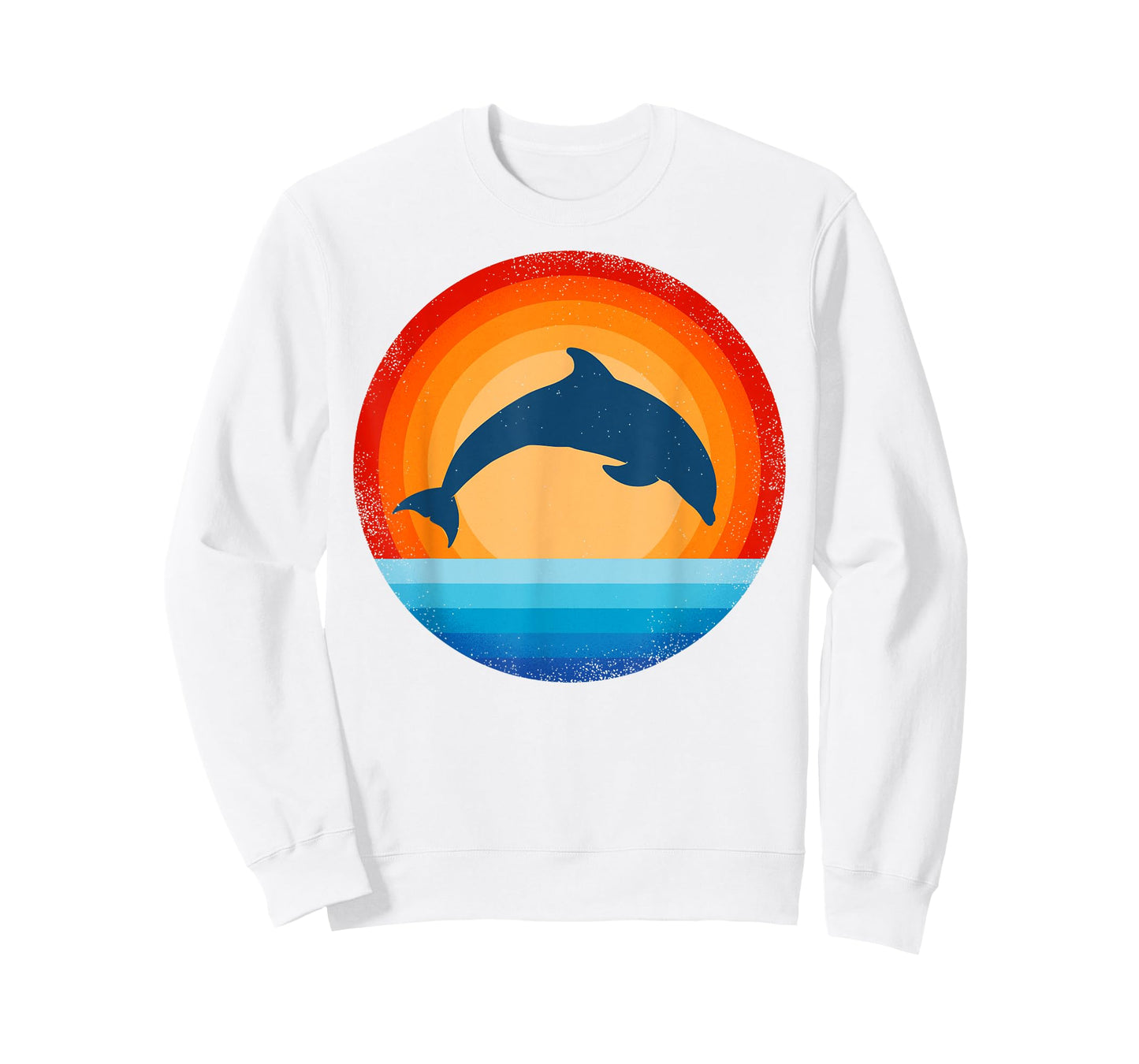 Dolphin Retro Vintage 60s 70s Sunset Sea Animal Men Women T-Shirt