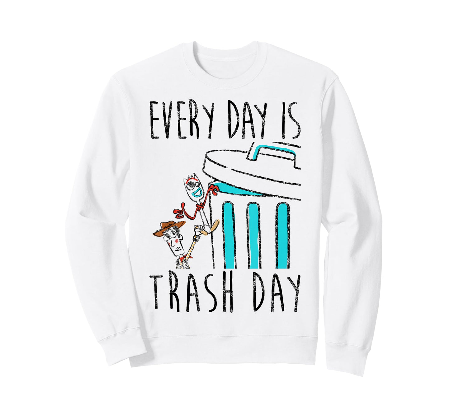Disney Pixar Toy Story 4 Blue Everyday Is Trash Day T-Shirt