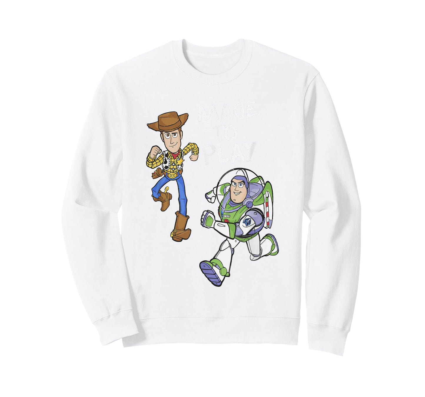 Disney Pixar Toy Story Woody Buzz Made To Play Chest Poster T-Shirt