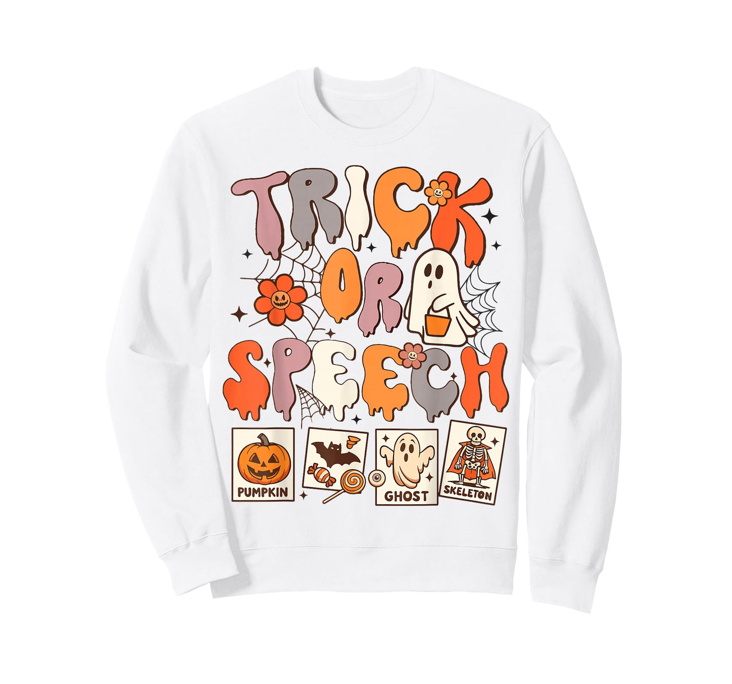 Speech Therapy Halloween Trick Or Speech Boo Ghost T-Shirt