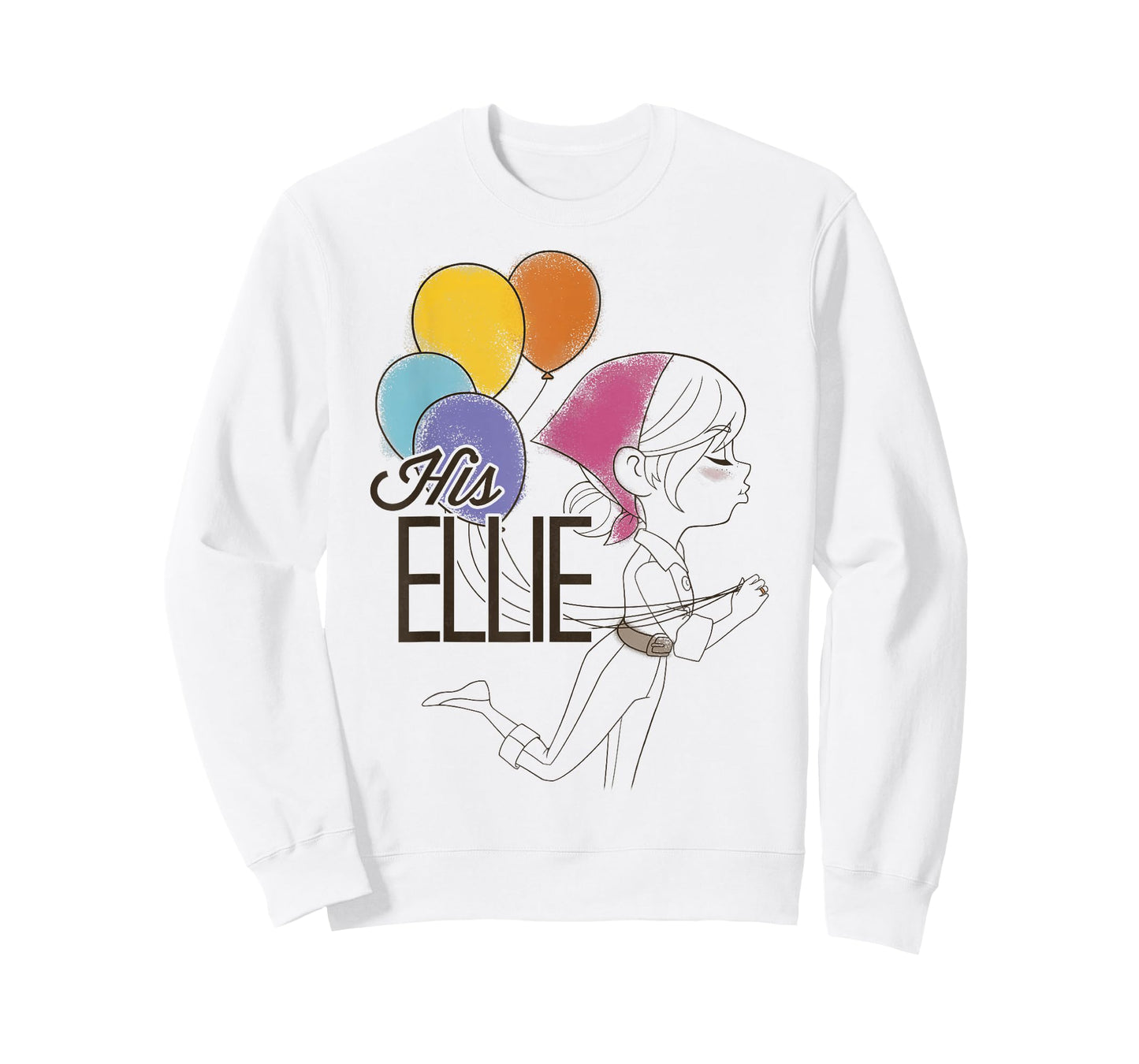 Disney Pixar Up His Ellie Balloons Sketch Graphic T-Shirt T-Shirt