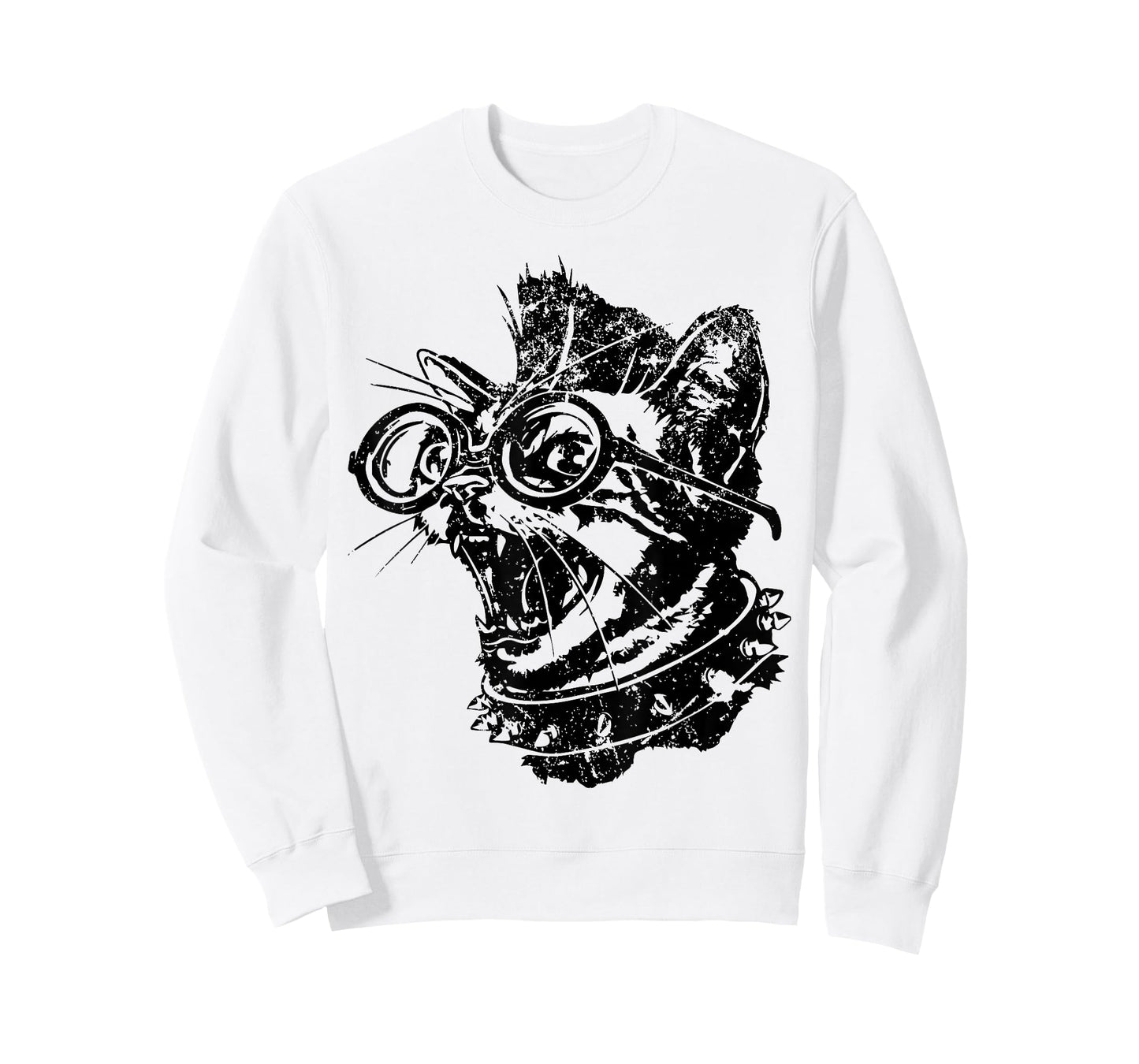 Punk Rock Spooky Black Cat Lover Scary Halloween Costume T-Shirt