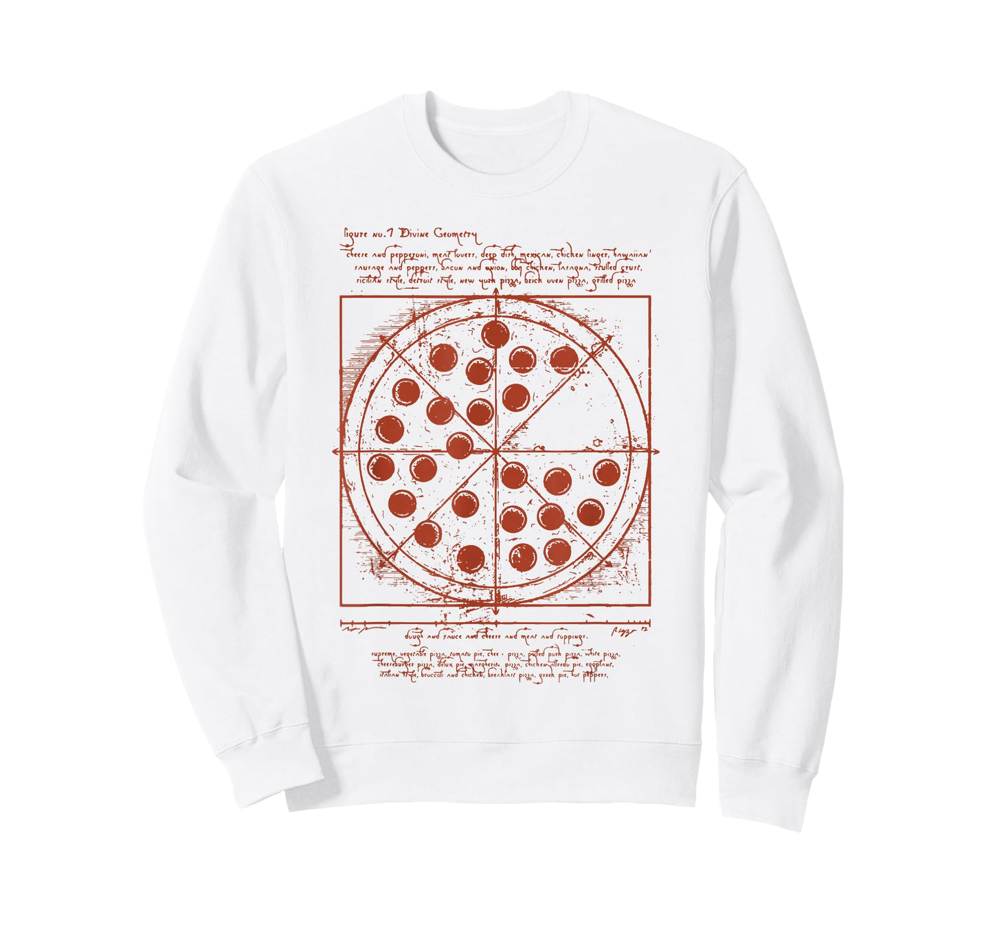 Vitruvian Pizza Tee Da Vinci Funny Movie Reference T-Shirt