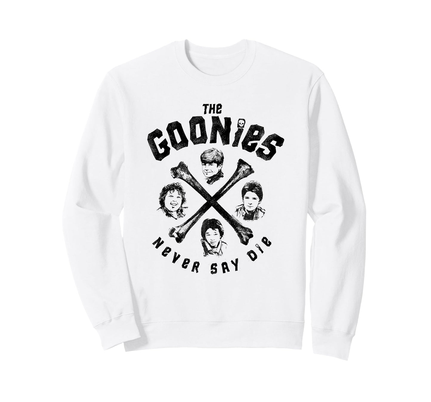The Goonies Crossbones and Cast Never Say Die Movie T-Shirt