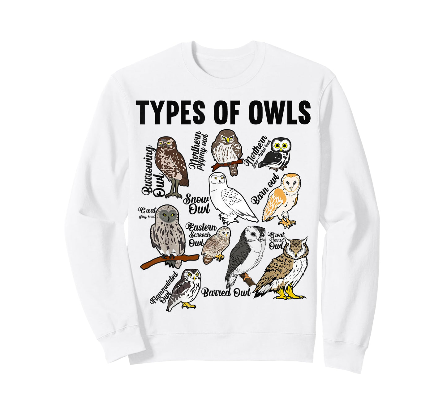 Types of Owls Owl T-Shirt