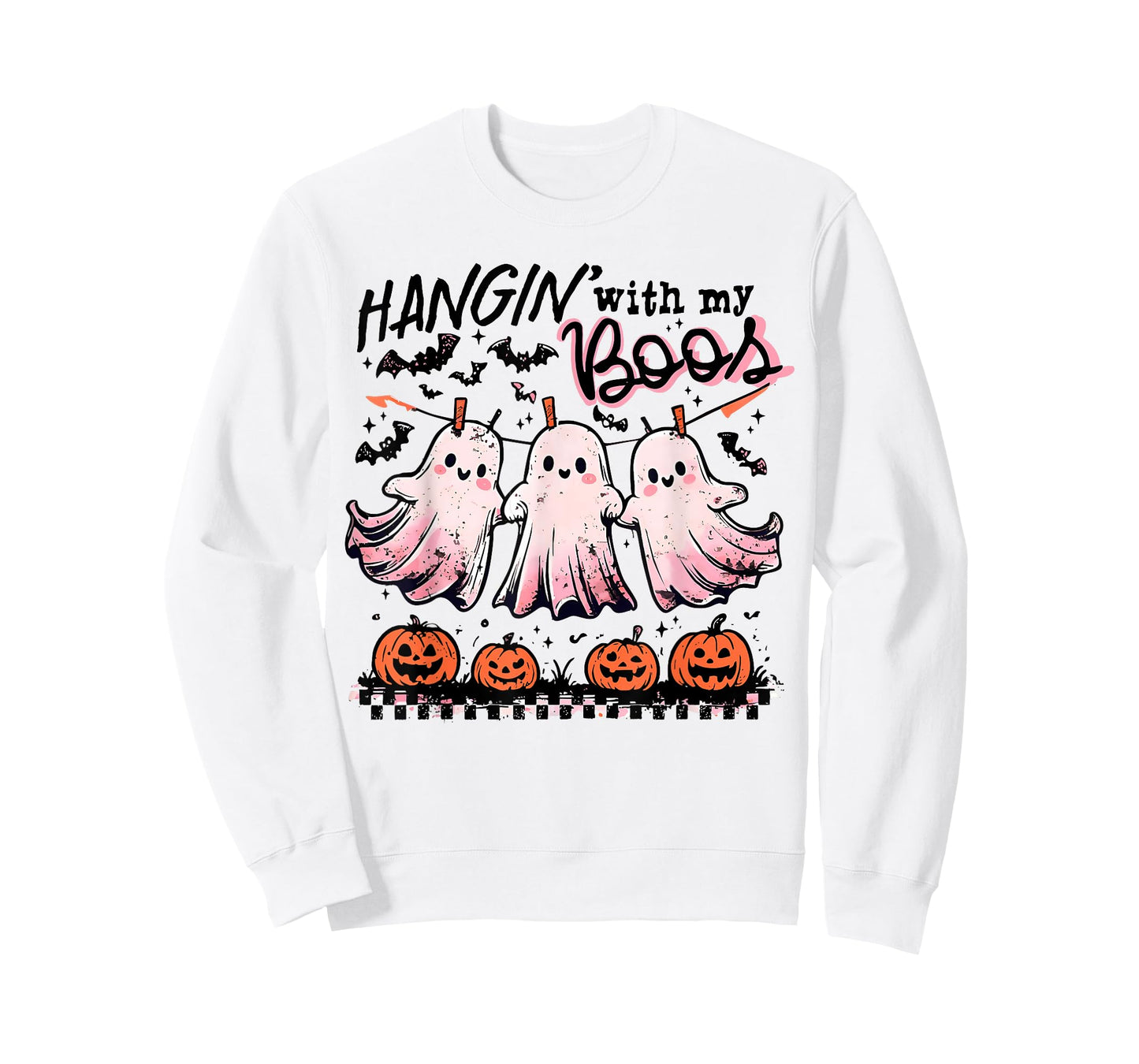 Hangin' With My Boos Spooky Ghost Halloween Trick Or Treat T-Shirt