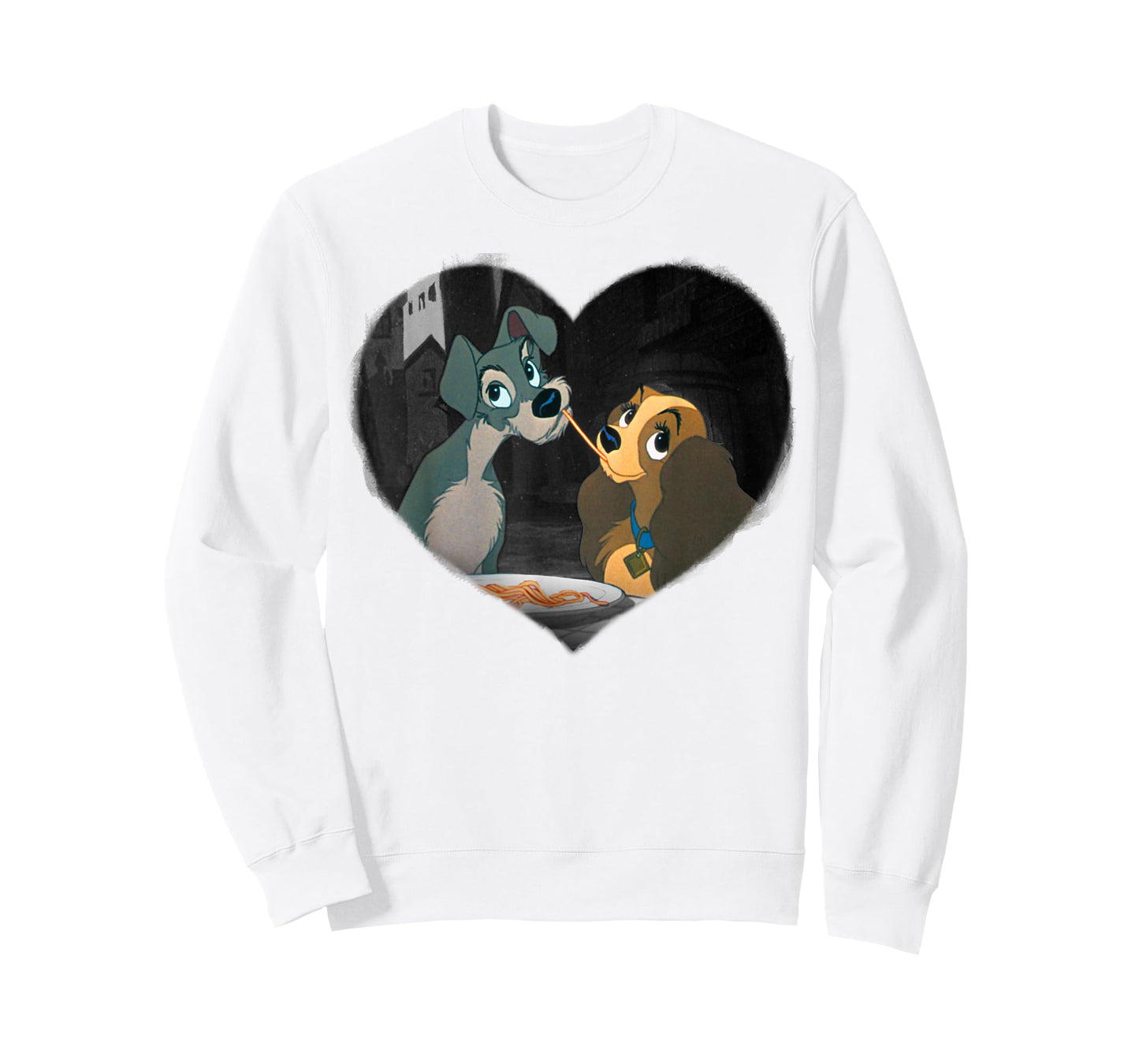Lady and the Tramp - Spaghetti Kiss Heart T-Shirt