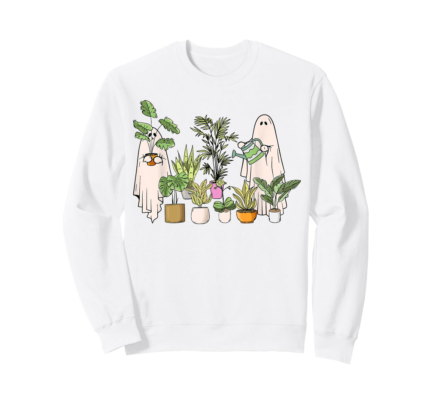 Ghost Plant Lady Halloween Gardening Plant Houseplant Lovers T-Shirt