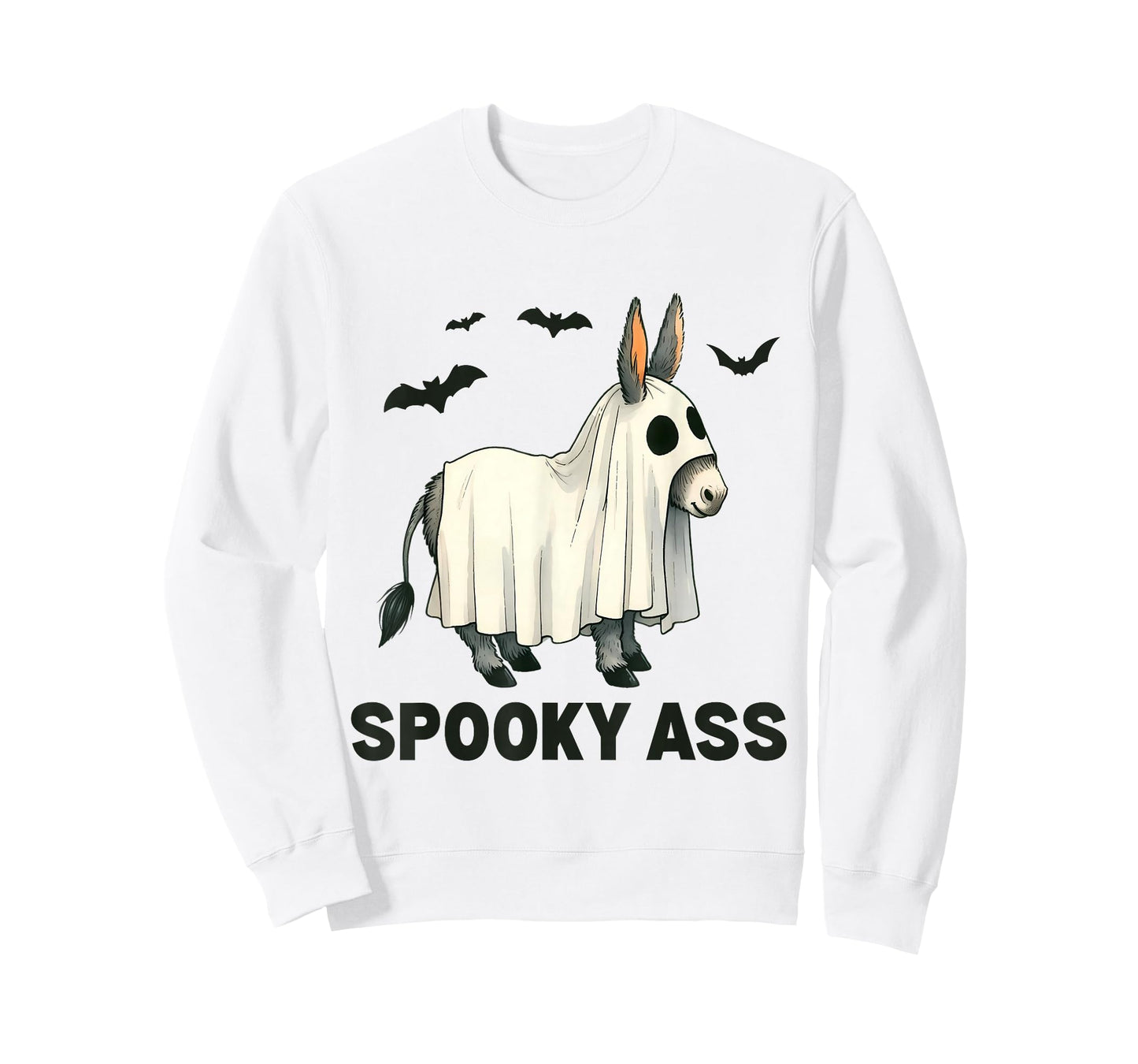 Funny Ghost Donkey Humorous Spooky Ass Halloween Men Women T-Shirt