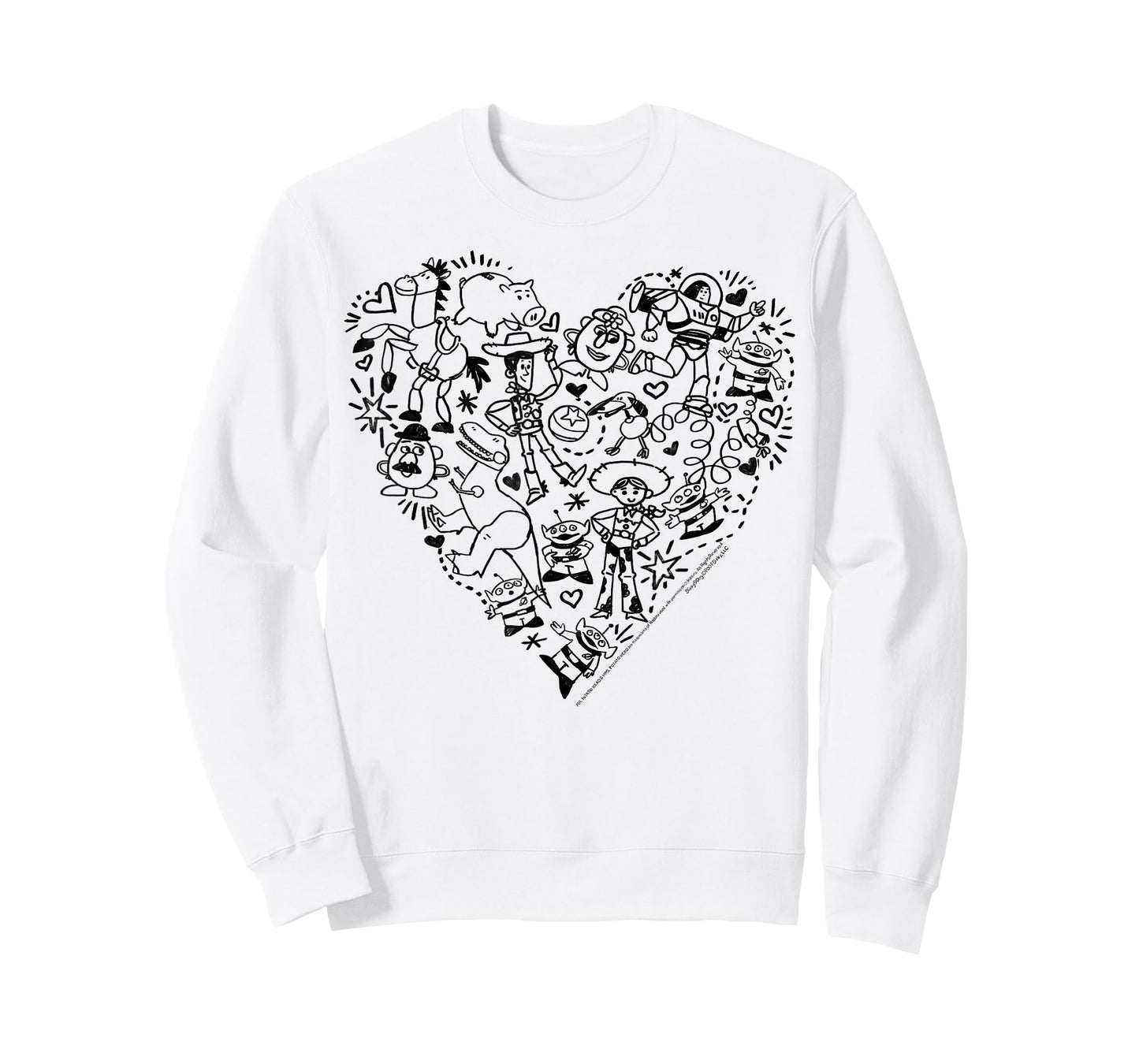 Disney Pixar Toy Story Characters Heart Fill T-Shirt
