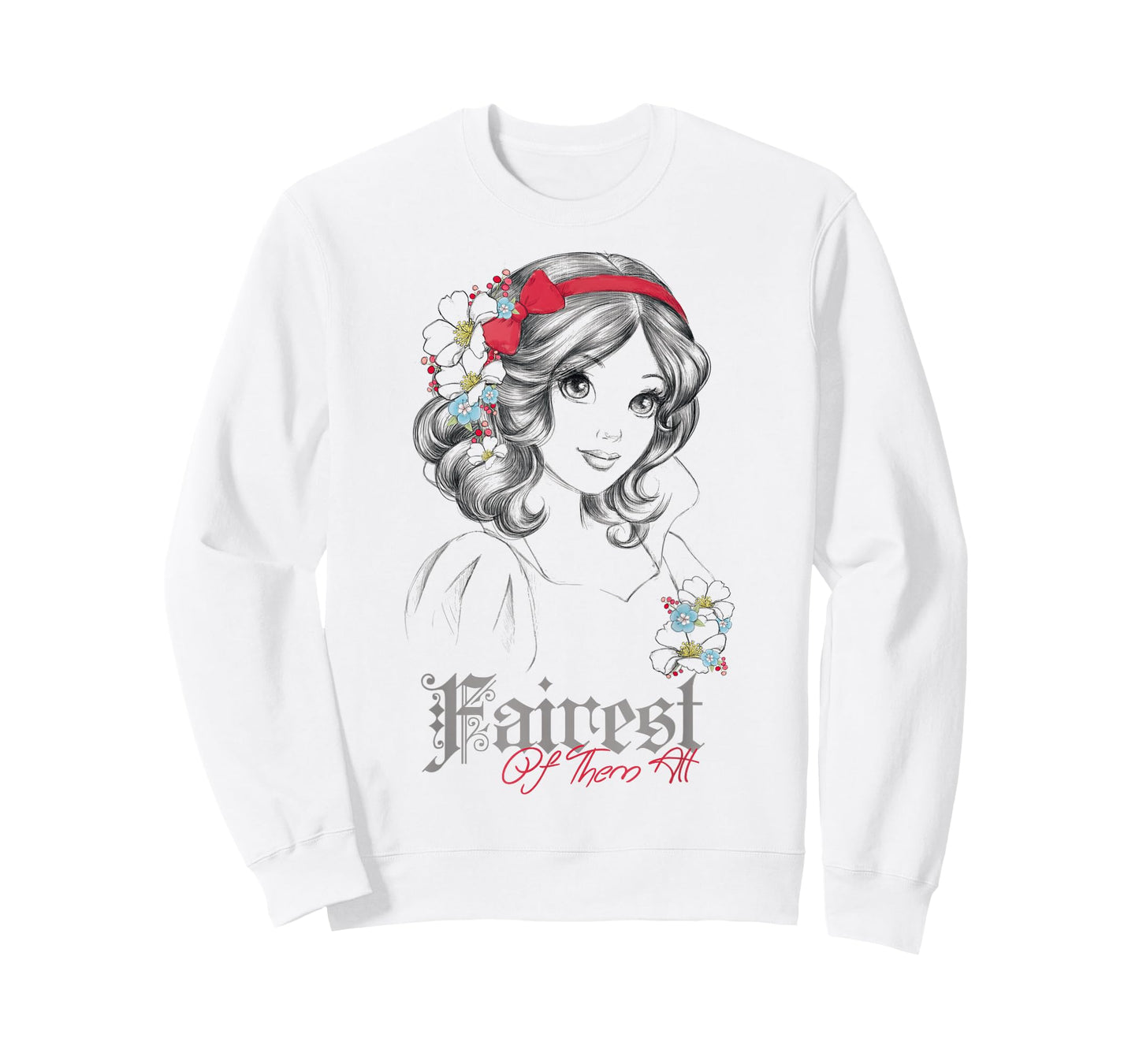 Disney Snow White Fairest Of Them All Modern Princess Sketch T-Shirt