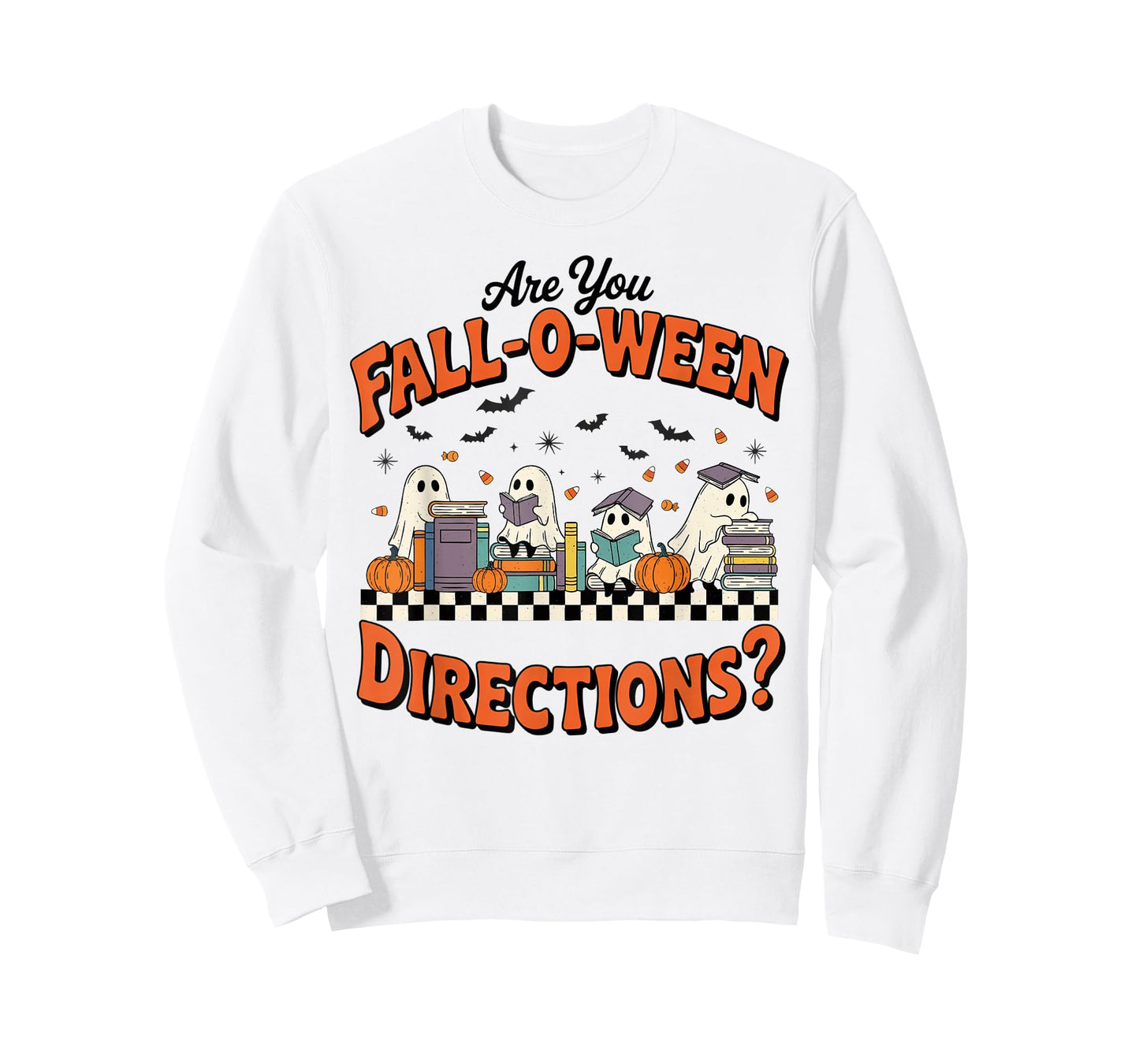 are You Fall o ween Directions Funny Halloween Teacher Ghost T-Shirt