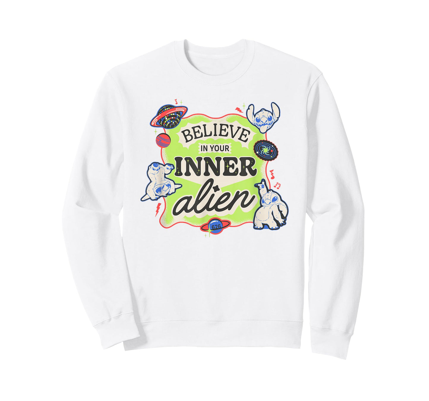 Disney Lilo & Stitch Believe In Your Inner Alien Retro Logo T-Shirt