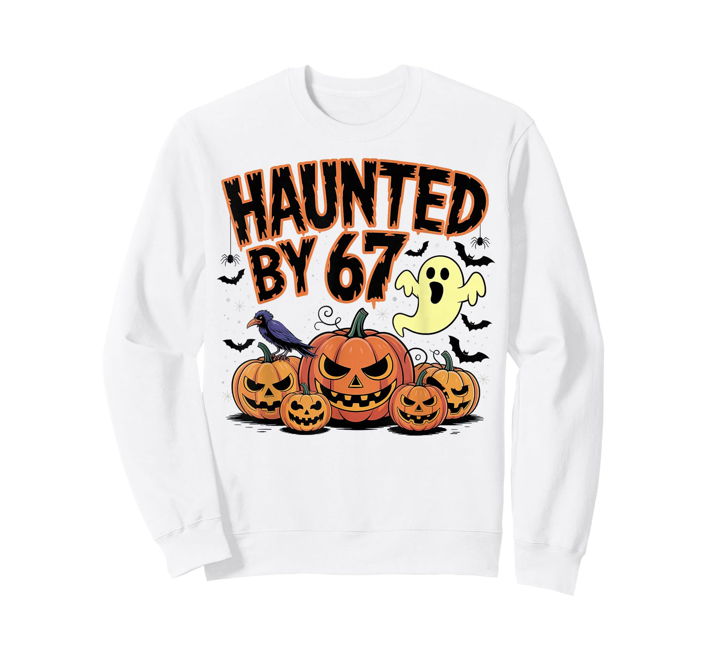 Haunted by 67 Ghost and Pumpkin Halloween T-Shirt