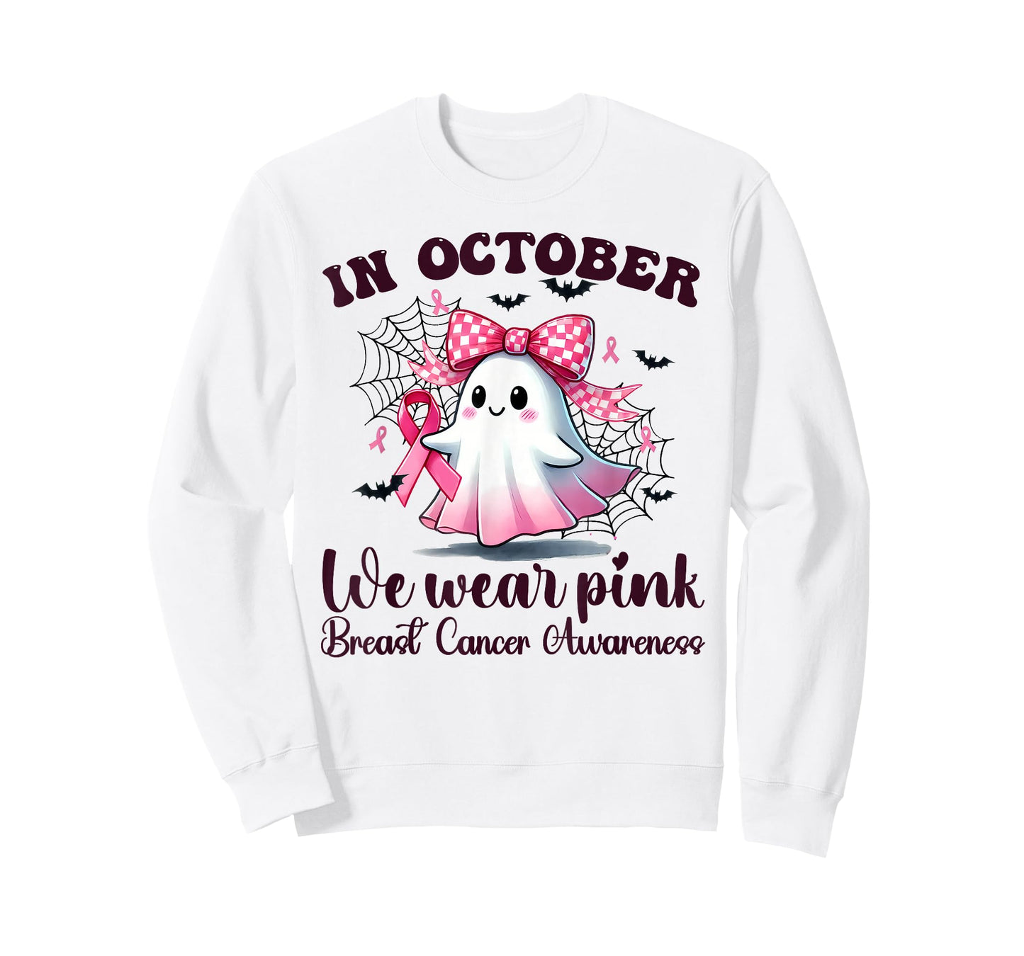 Halloween In October We Wear Pink Breast Cancer Awareness T-Shirt