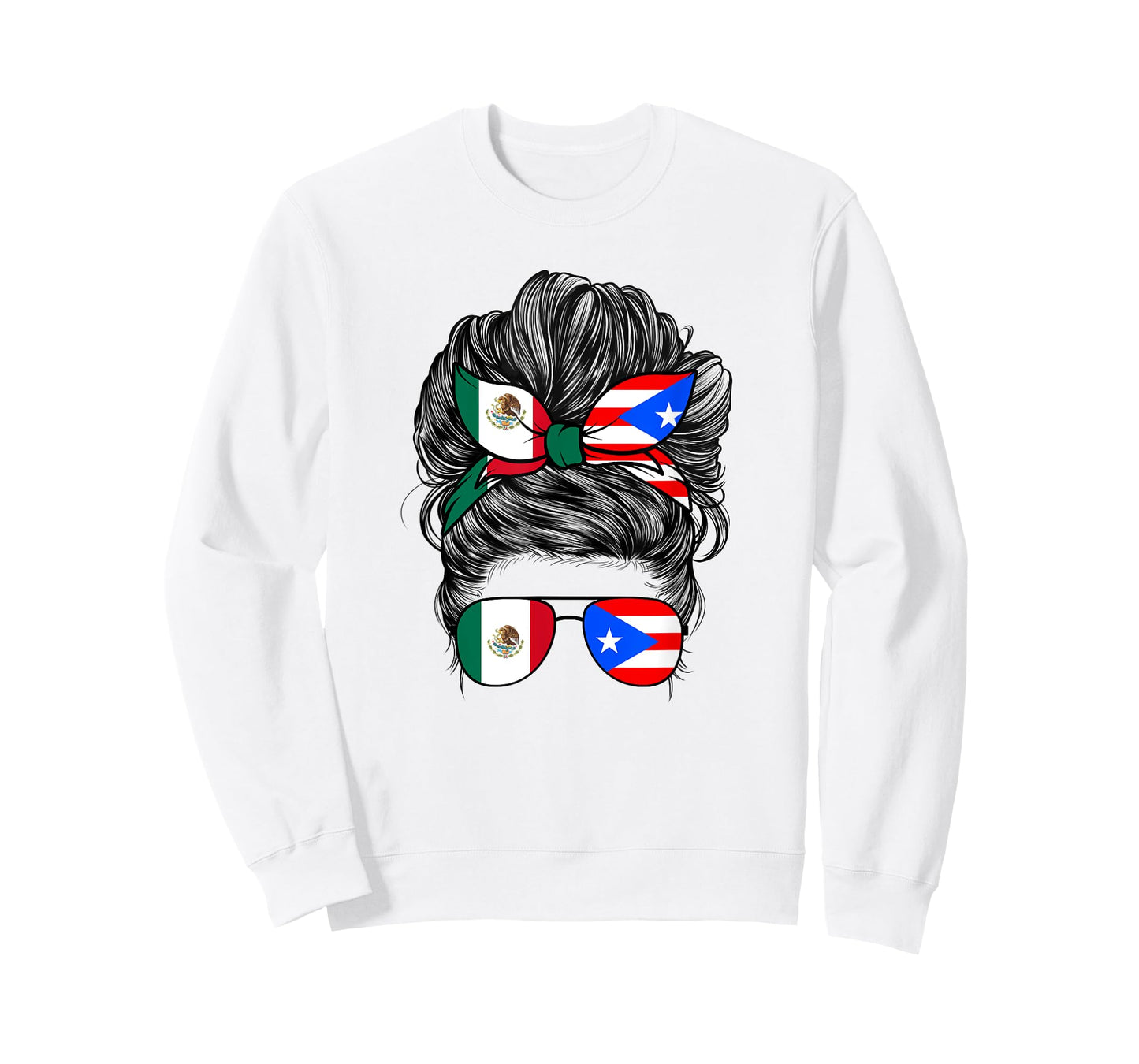 Mexirican Girl Women Half Mexican And Puerto Rican Rico Flag T-Shirt