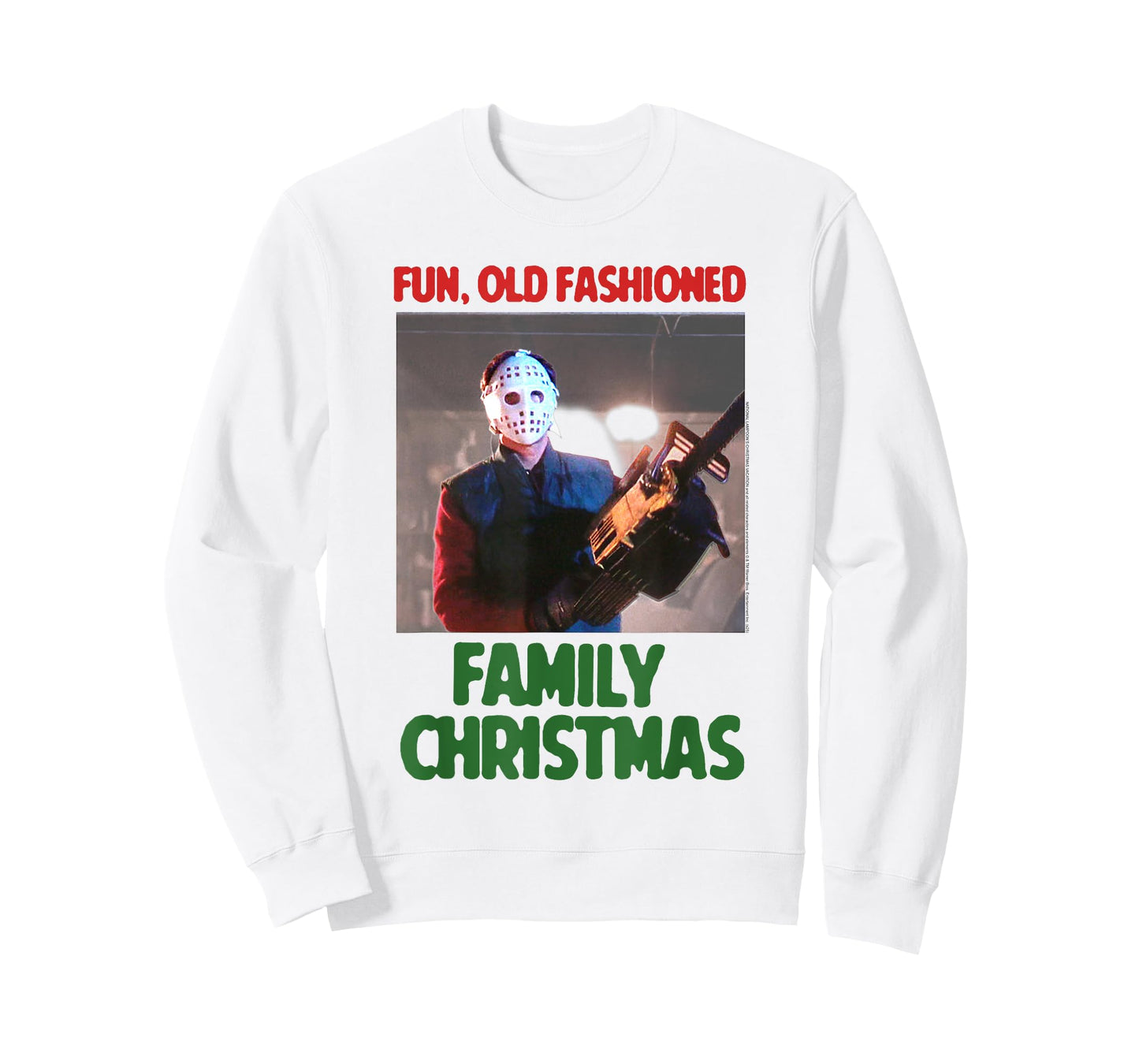 Christmas Vacation Clark with Chainsaw Funny Holiday Movie T-Shirt