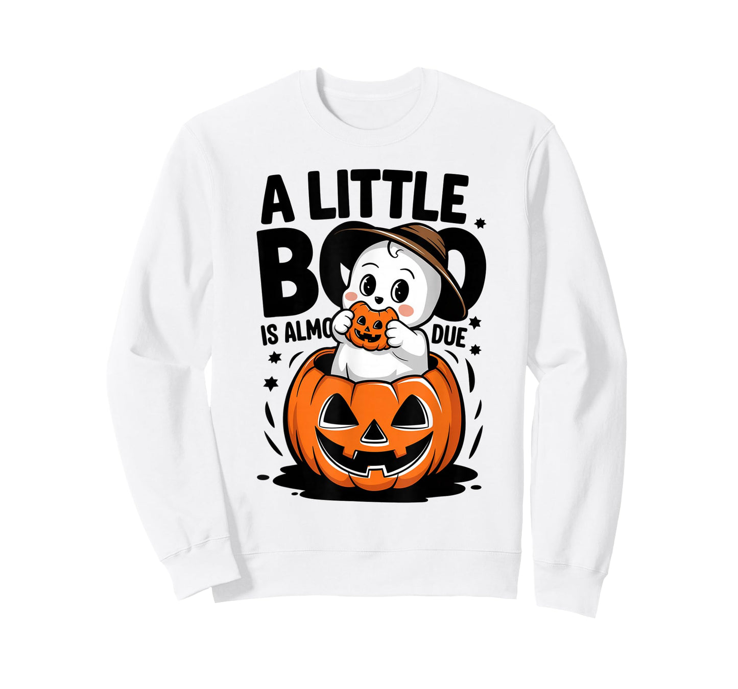 Little Boo Is Almost Due Halloween Pregnant Baby Ghost T-Shirt