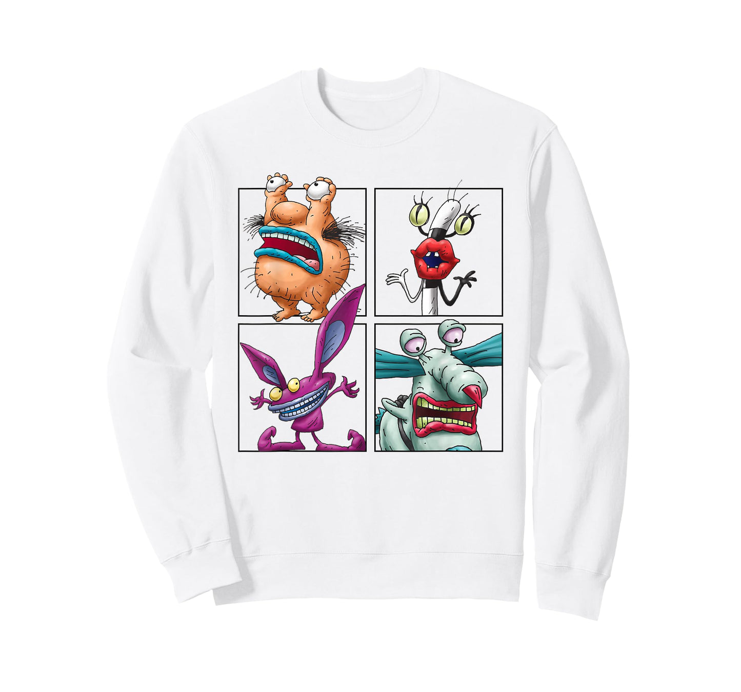 Aaahh!!! Real Monsters Front Back Character Grid Nickelodeon T-Shirt