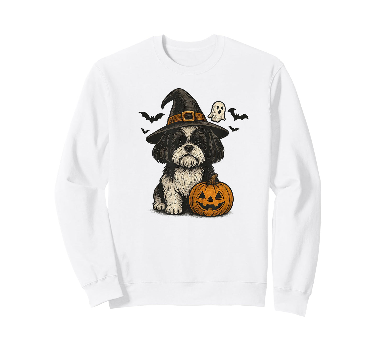 Cute Halloween Themed Shih Tzu Dog T-Shirt