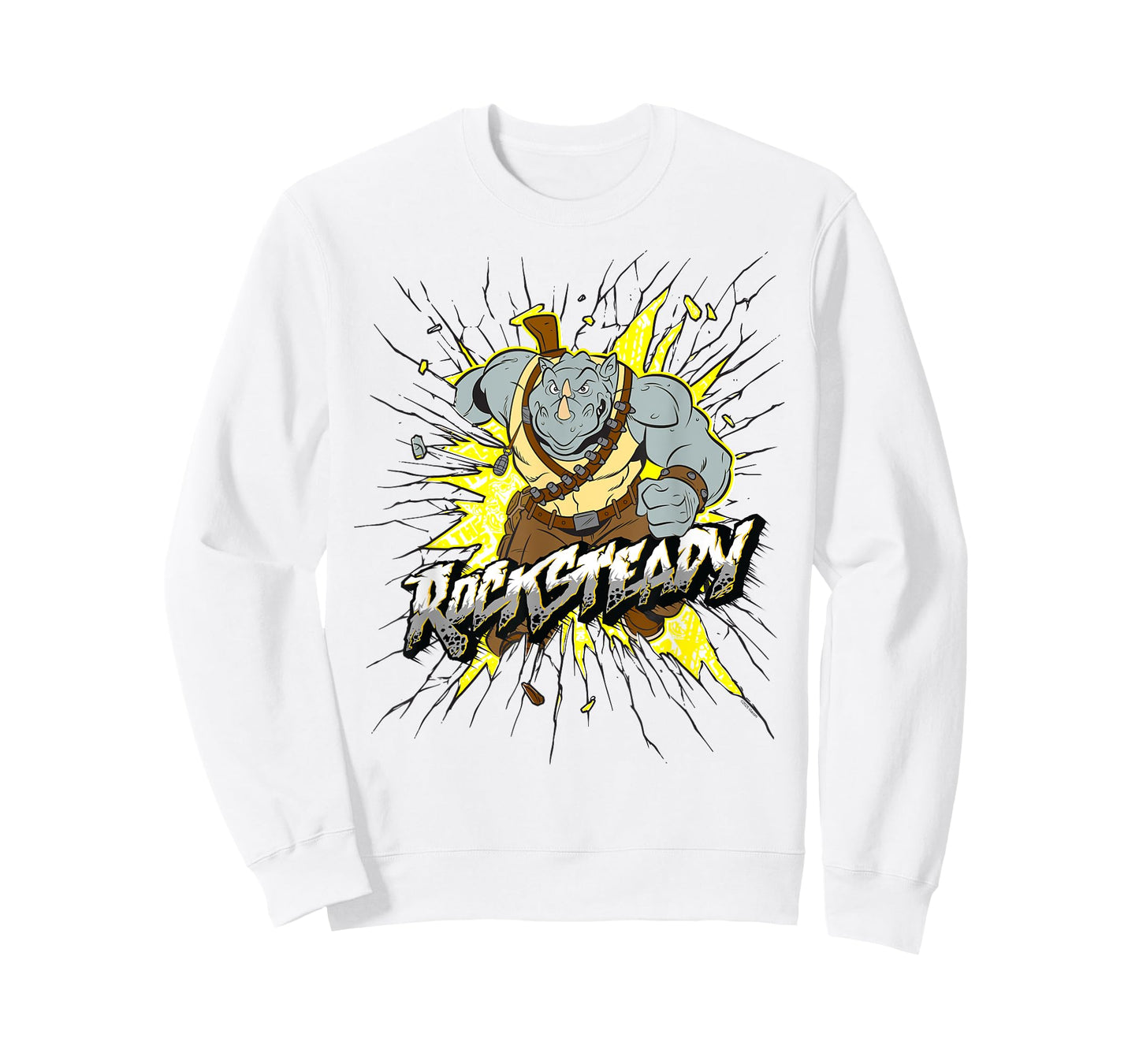 TMNT Rocksteady Crash Retro Cartoon T-Shirt