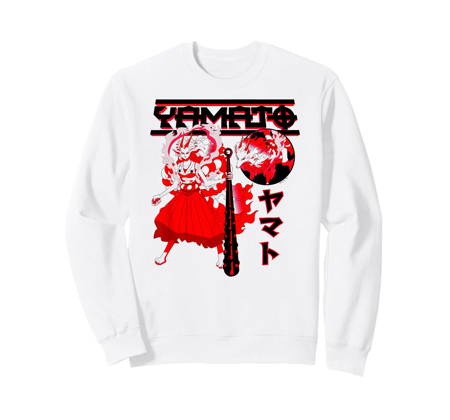 One Piece Anime Yamato Divine Wolf with Kanji T-Shirt