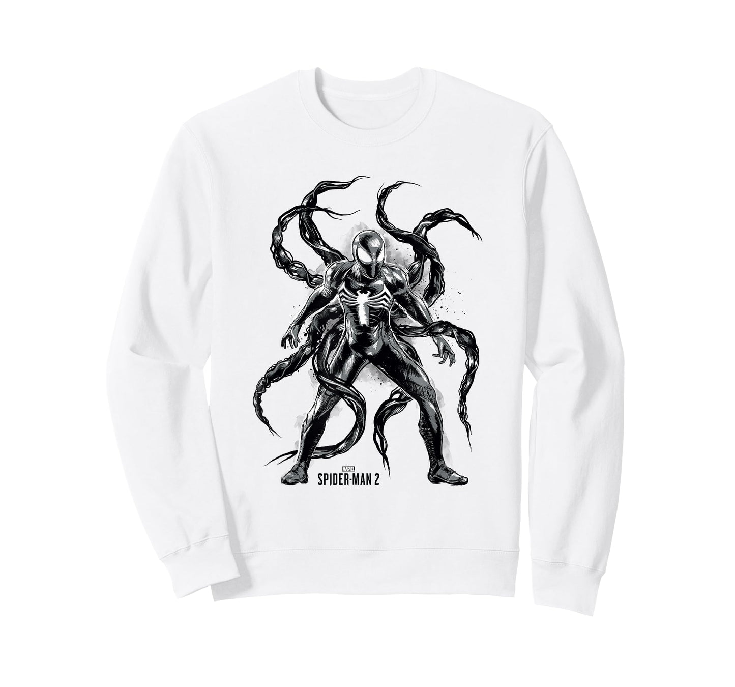 Marvel Spider-Man 2 Black Suit Peter Symbiote Tentacles T-Shirt