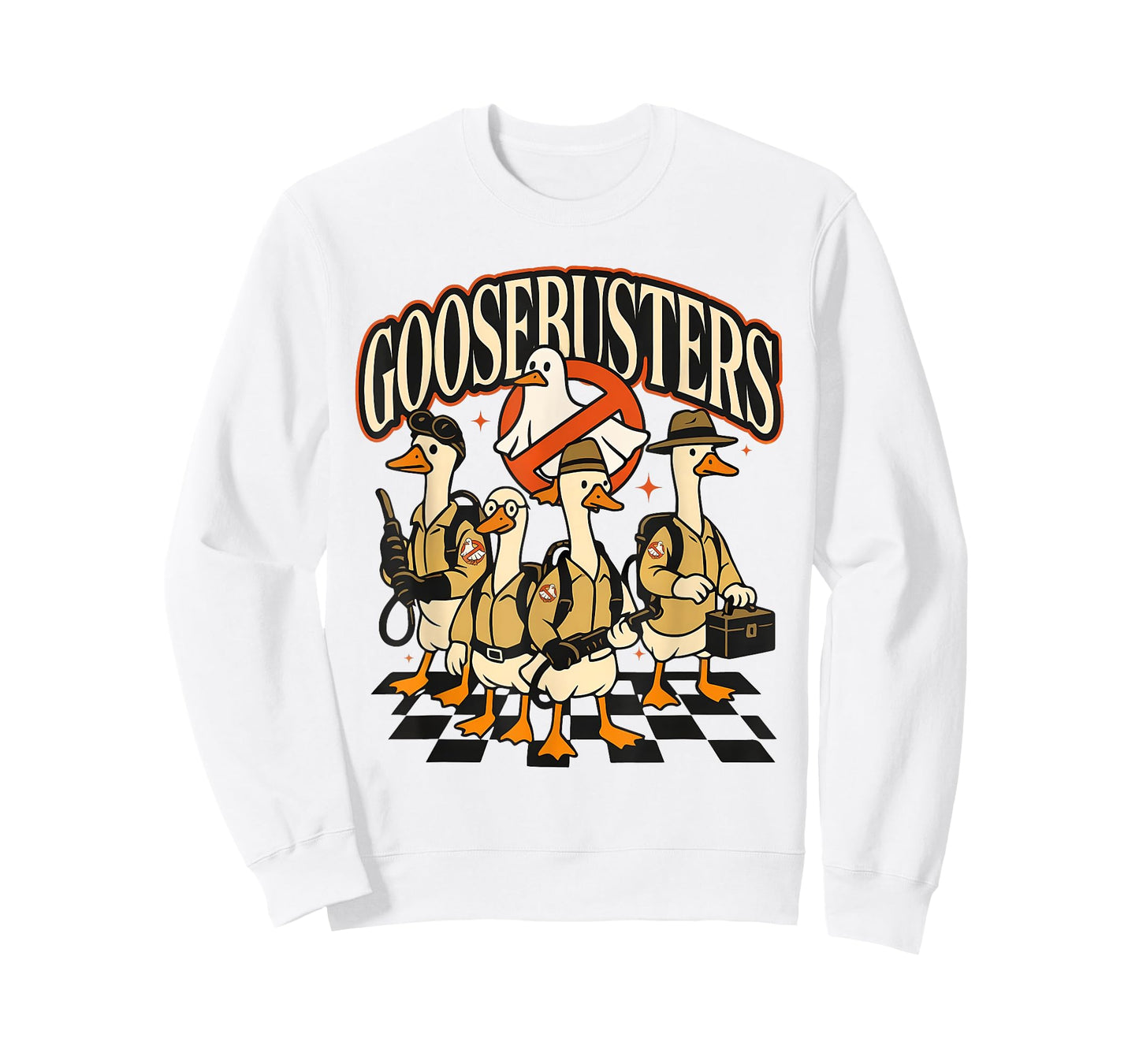 Goosebusters Silly Goose Halloween Ghost Boo Mens Womens T-Shirt