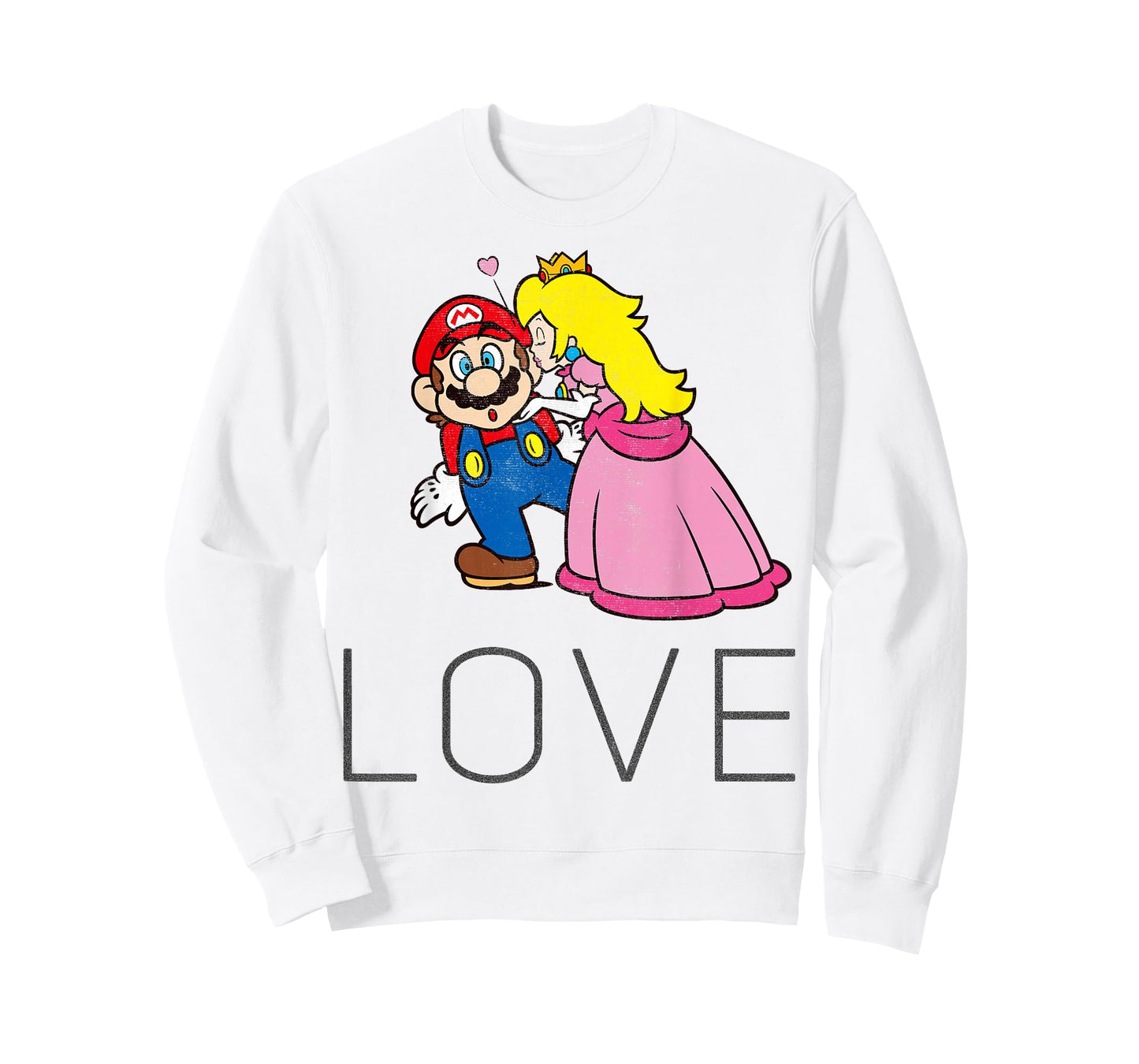 Super Mario Princess Peach Kiss Love Graphic T-Shirt
