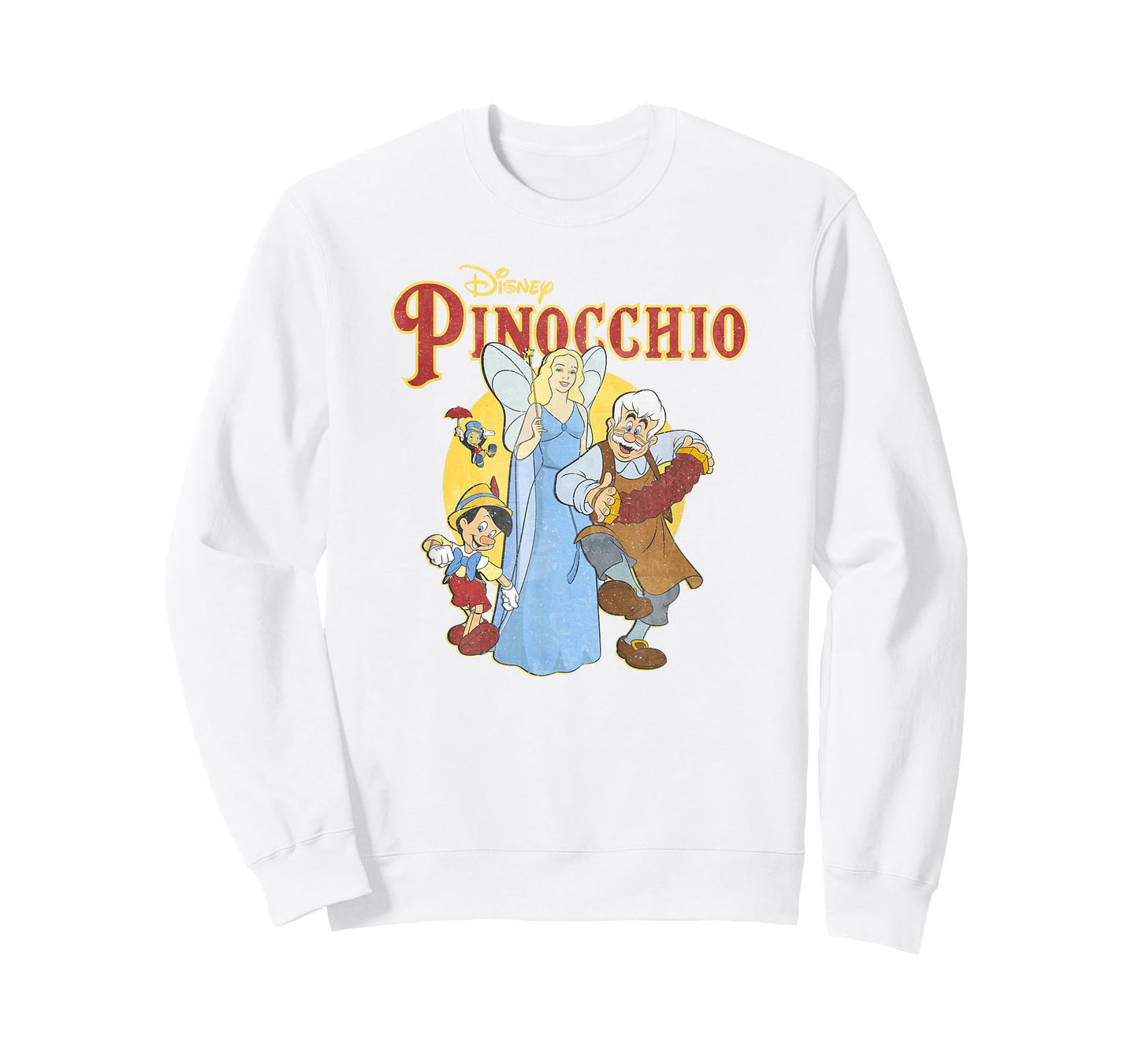 Disney Pinocchio Vintage Classic Group Movie Poster T-Shirt