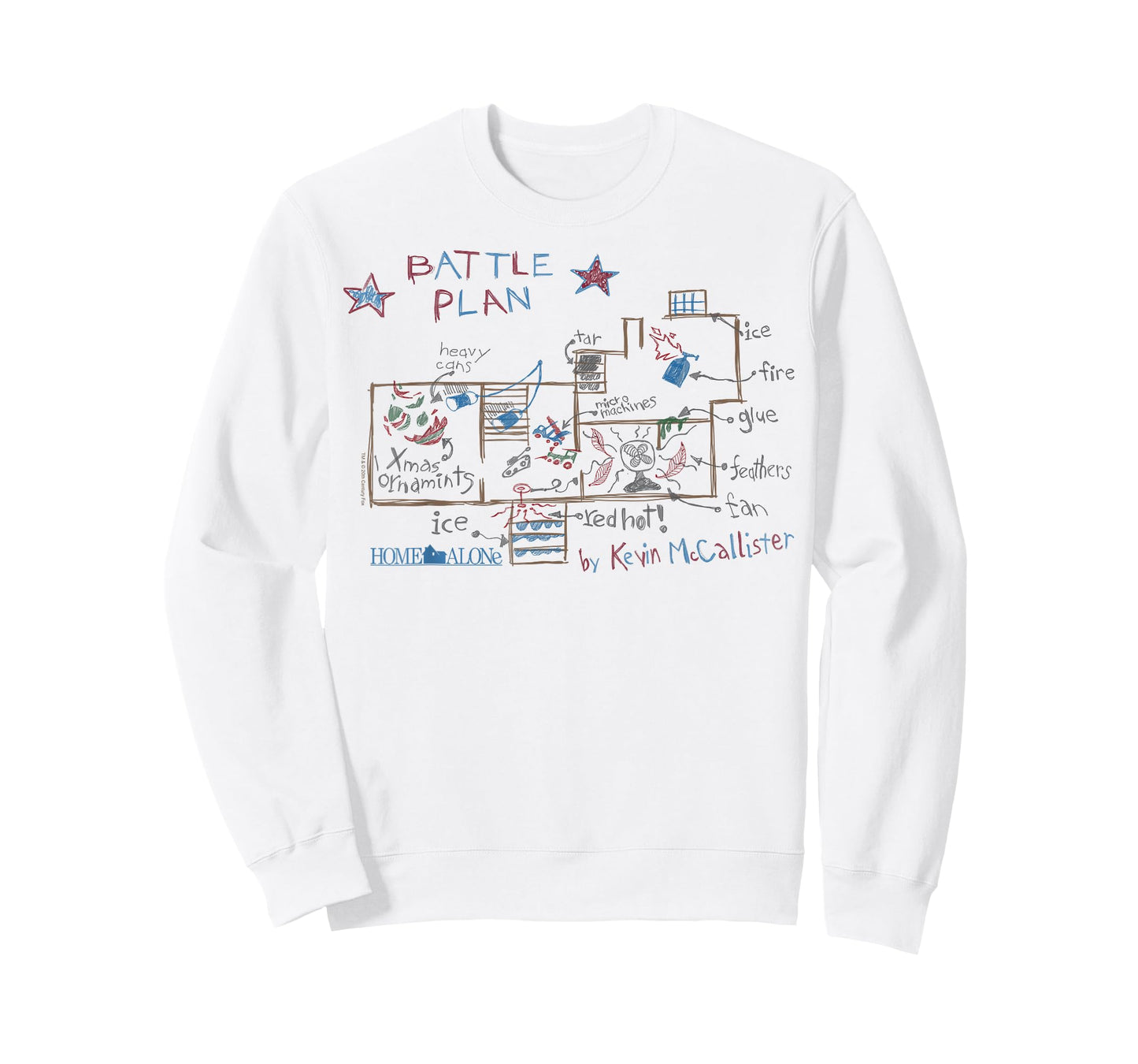 Home Alone Battle Plan by Kevin McCallister Sketch T-Shirt