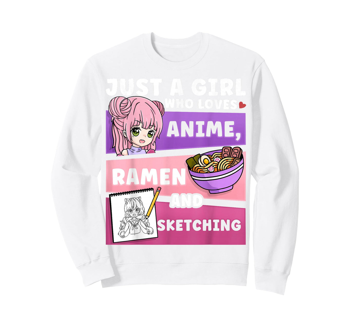 Anime Just a Girl Who Loves Anime Ramen and Sketching T-Shirt