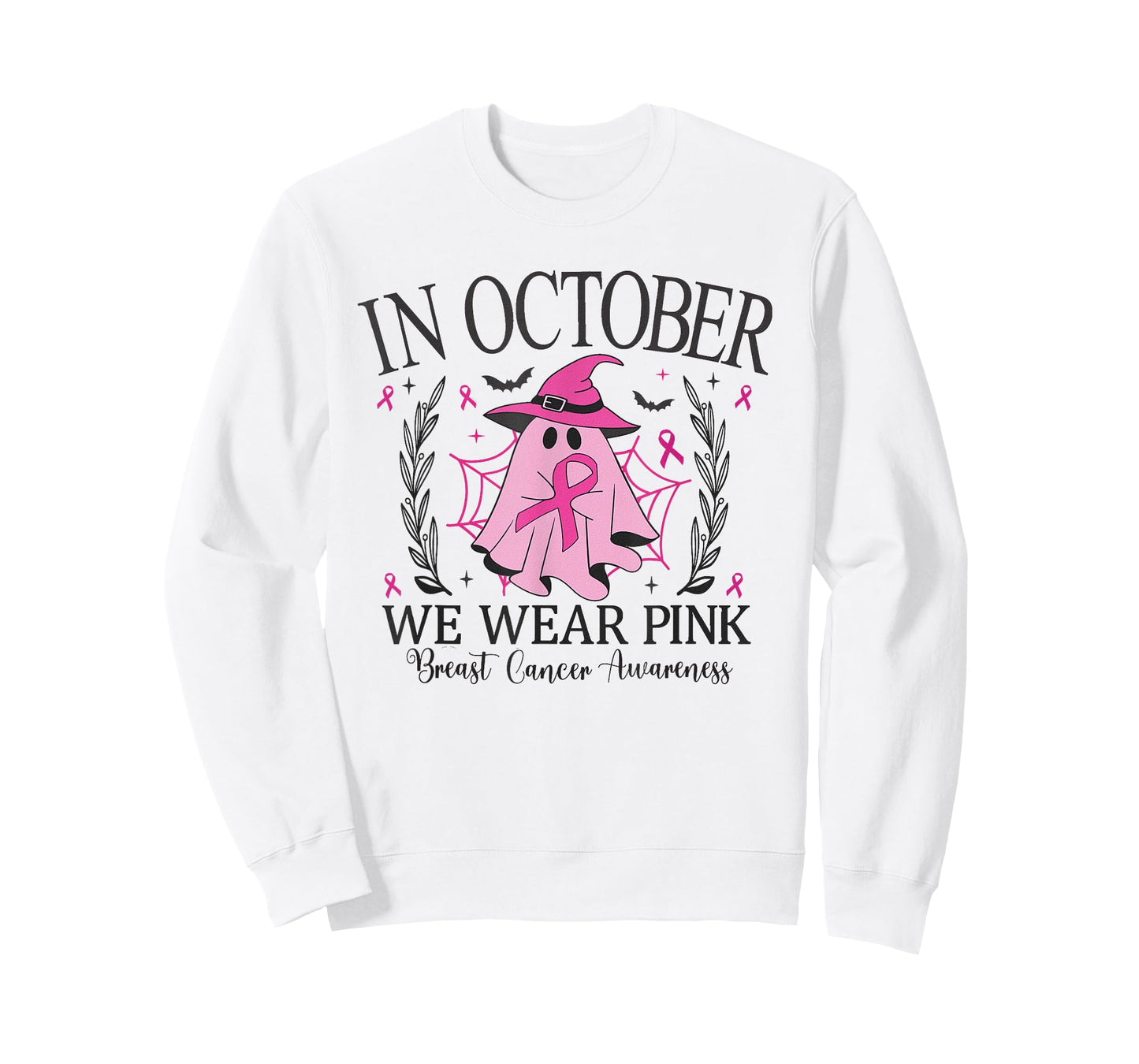 In October We Wear Pink Breast Cancer Awareness pink ribbon T-Shirt