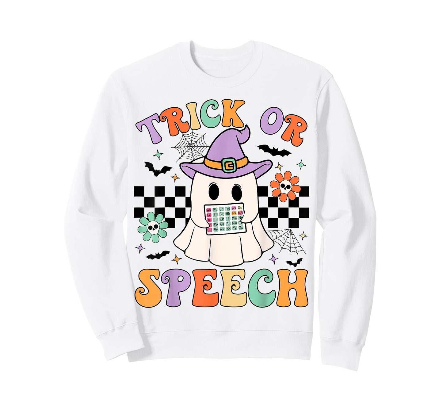 Trick or Speech Retro SLP Halloween Speech Therapy Halloween T-Shirt
